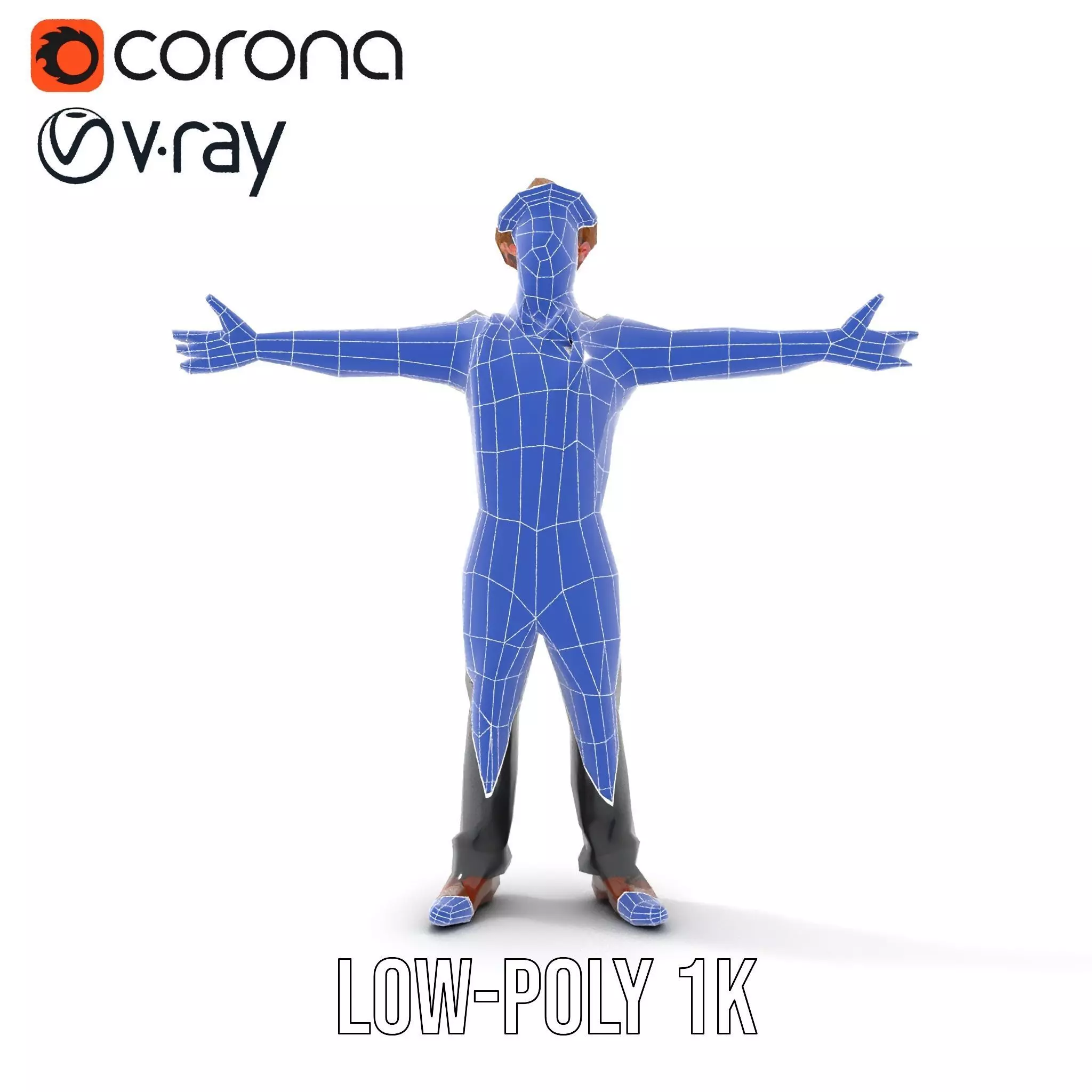 Cheerful Character with Hat Model Pack Low-poly 3D model_22