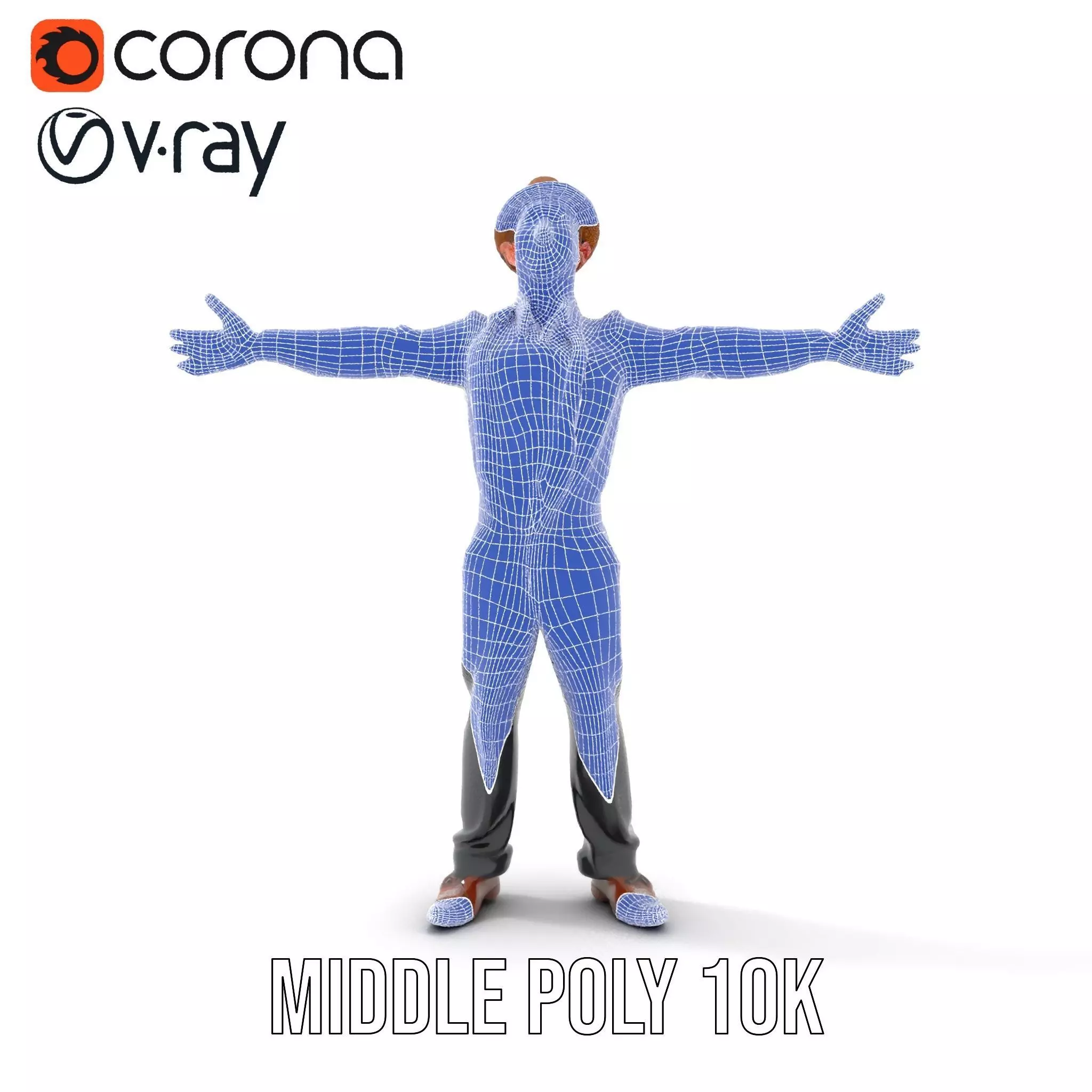 Cheerful Character with Hat Model Pack Low-poly 3D model_13