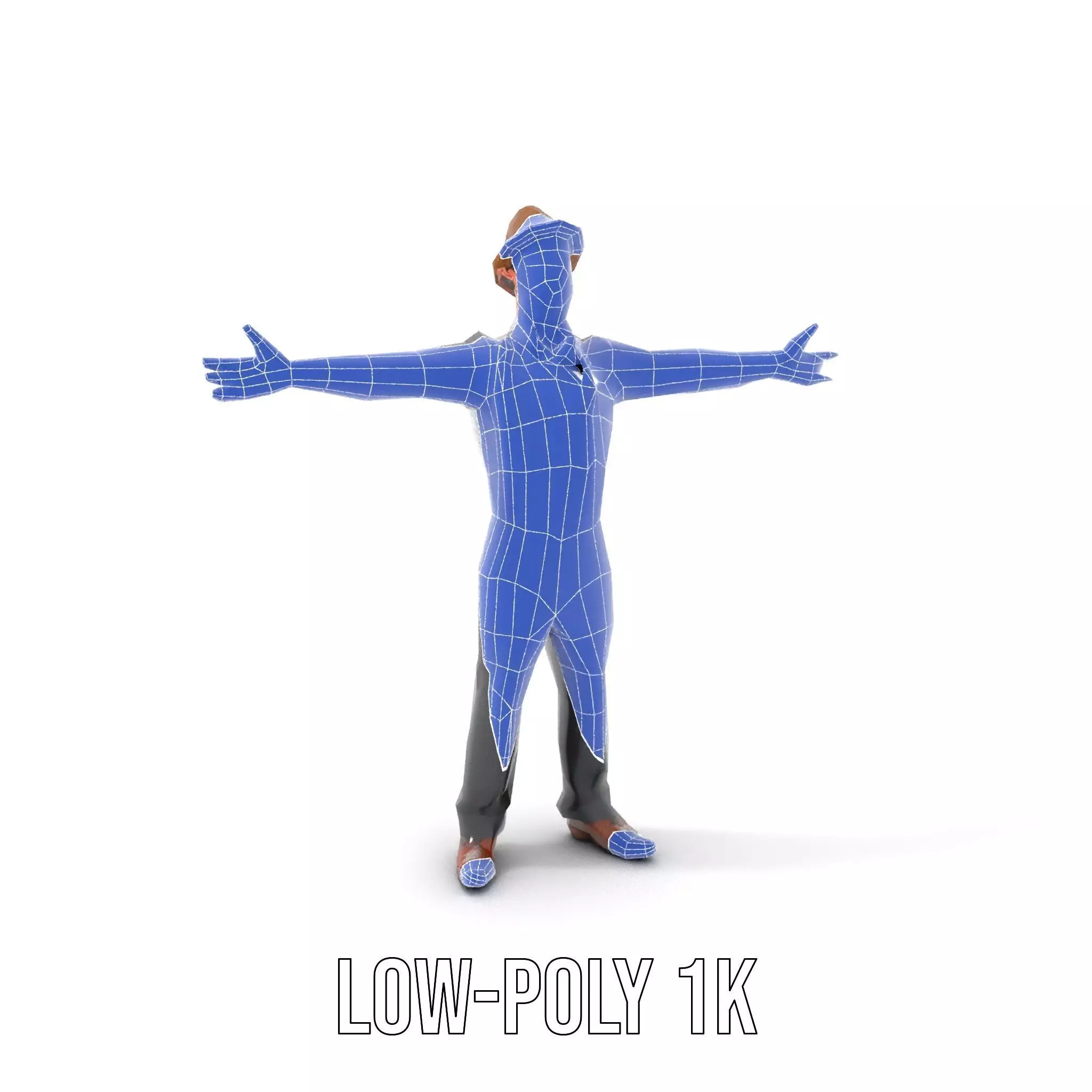 Cheerful Character with Hat Model Pack Low-poly 3D model_25