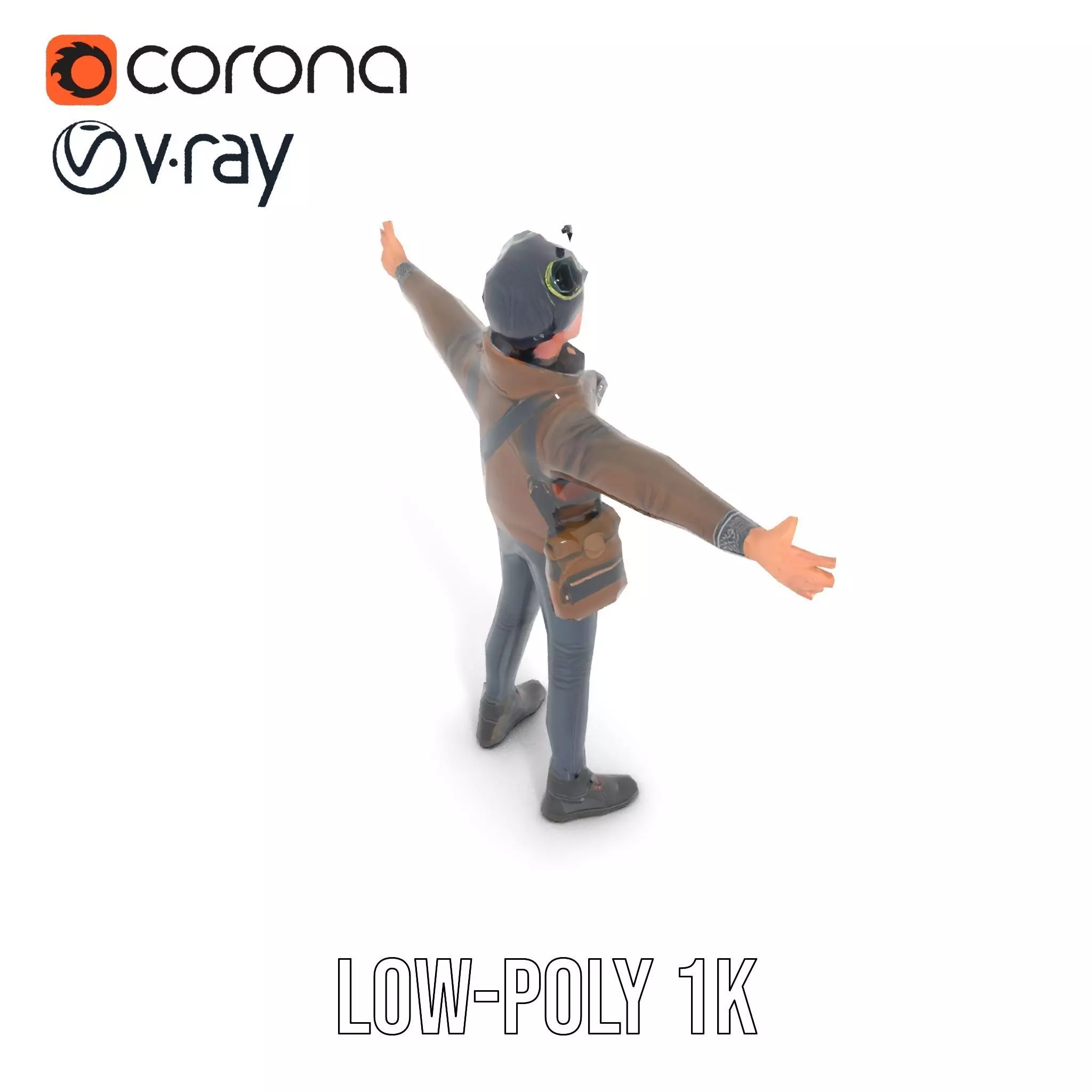 Adventure Character Model Pack  Teen Explorer Low-poly 3D model_21