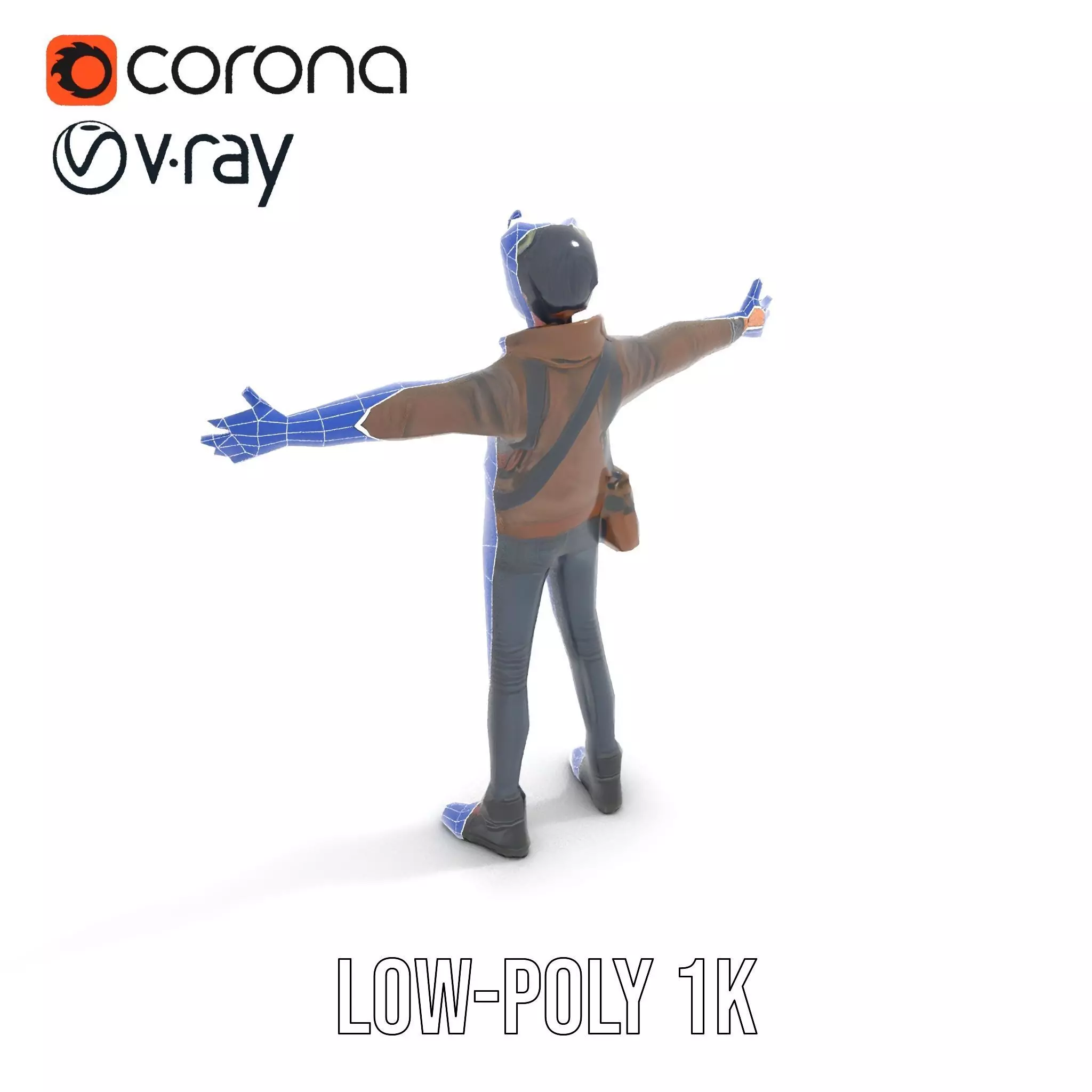 Adventure Character Model Pack  Teen Explorer Low-poly 3D model_11