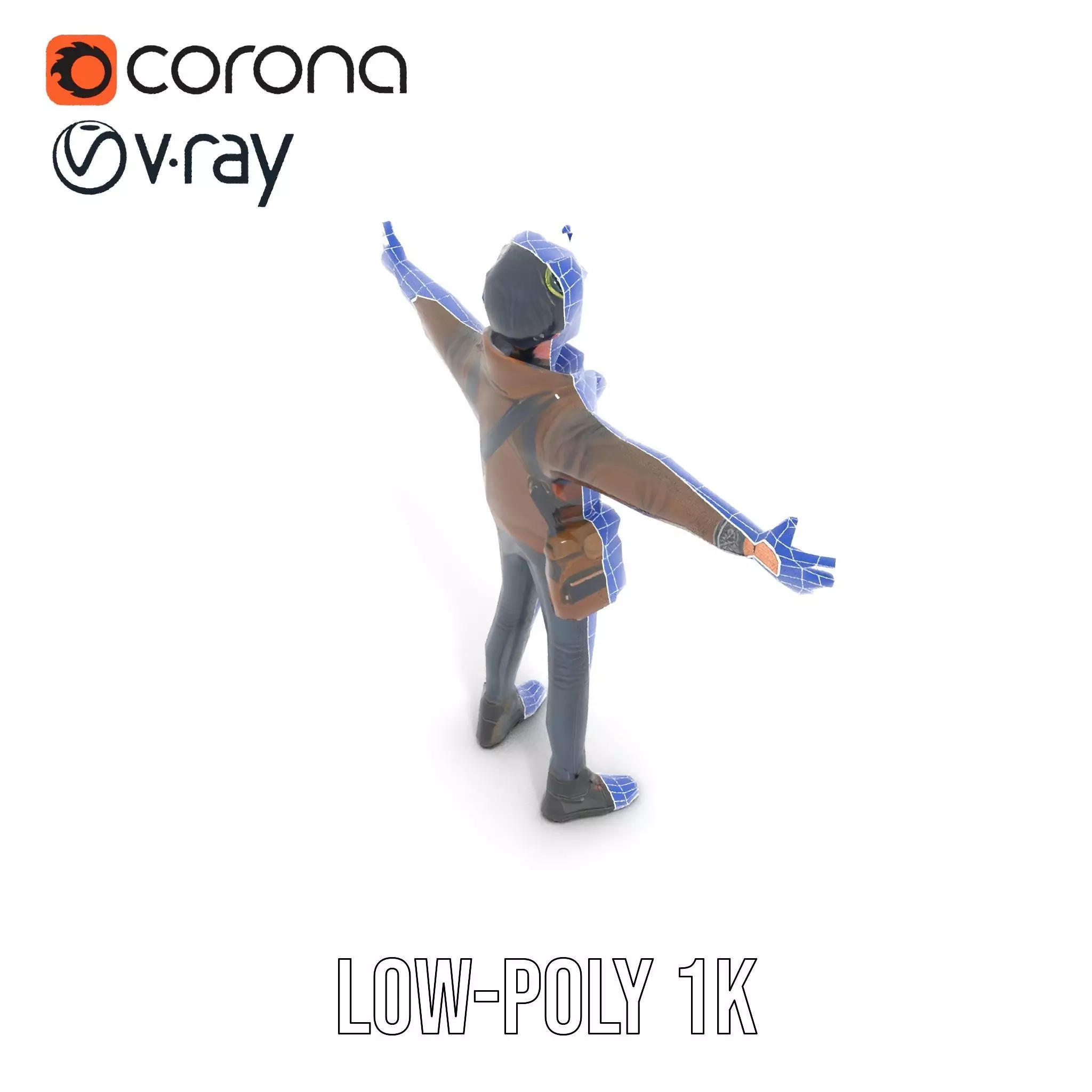 Adventure Character Model Pack  Teen Explorer Low-poly 3D model_27