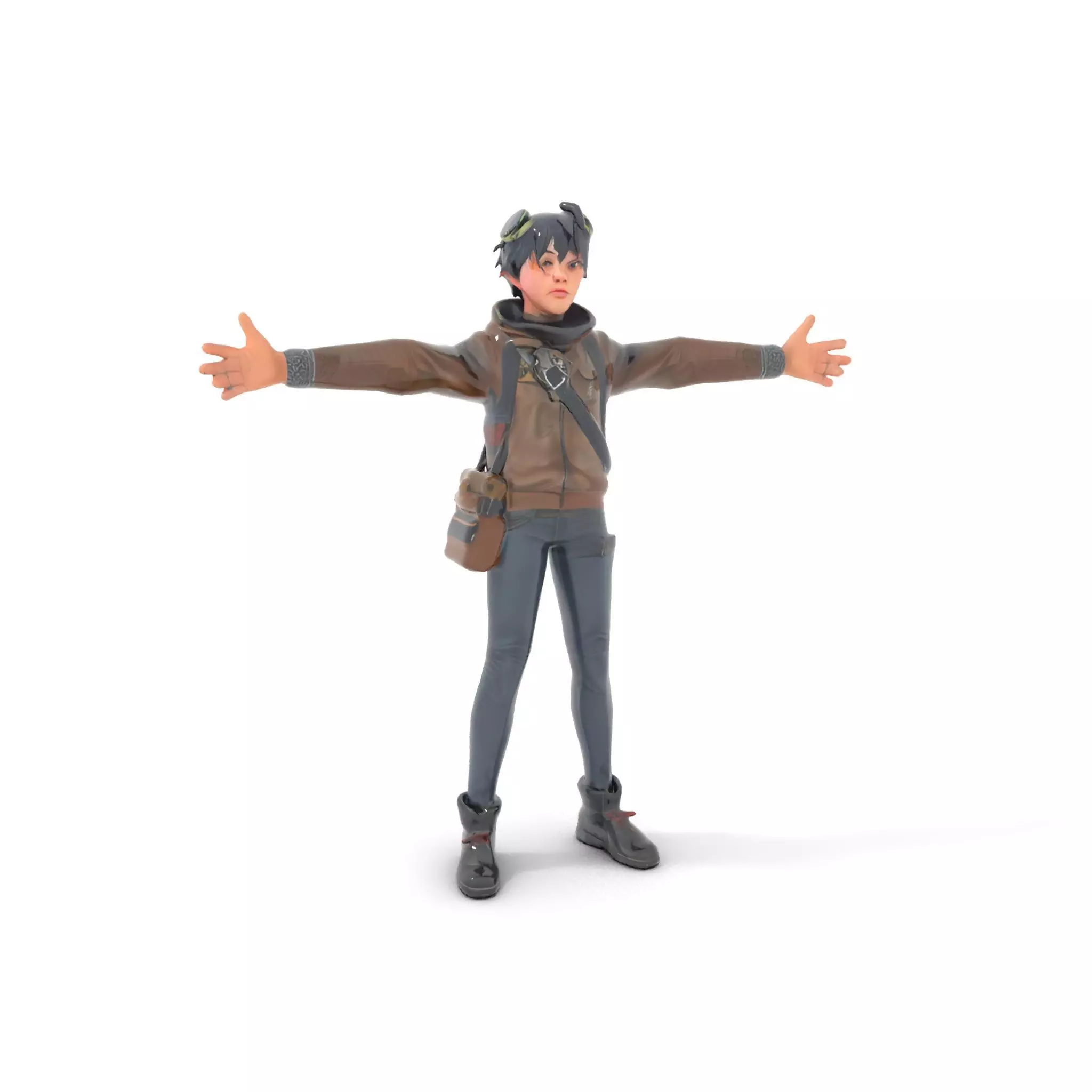 Adventure Character Model Pack  Teen Explorer Low-poly 3D model_10