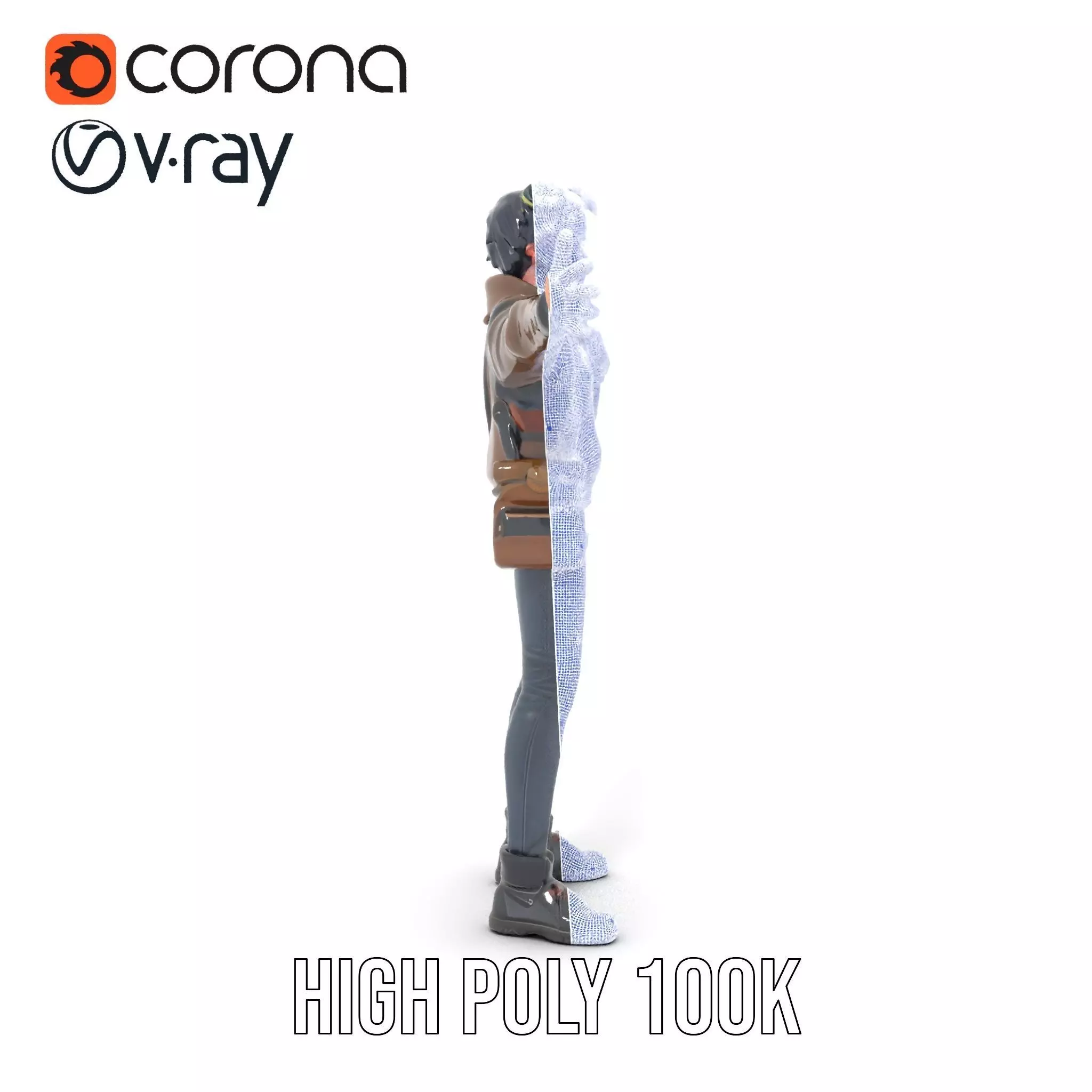 Adventure Character Model Pack  Teen Explorer Low-poly 3D model_33