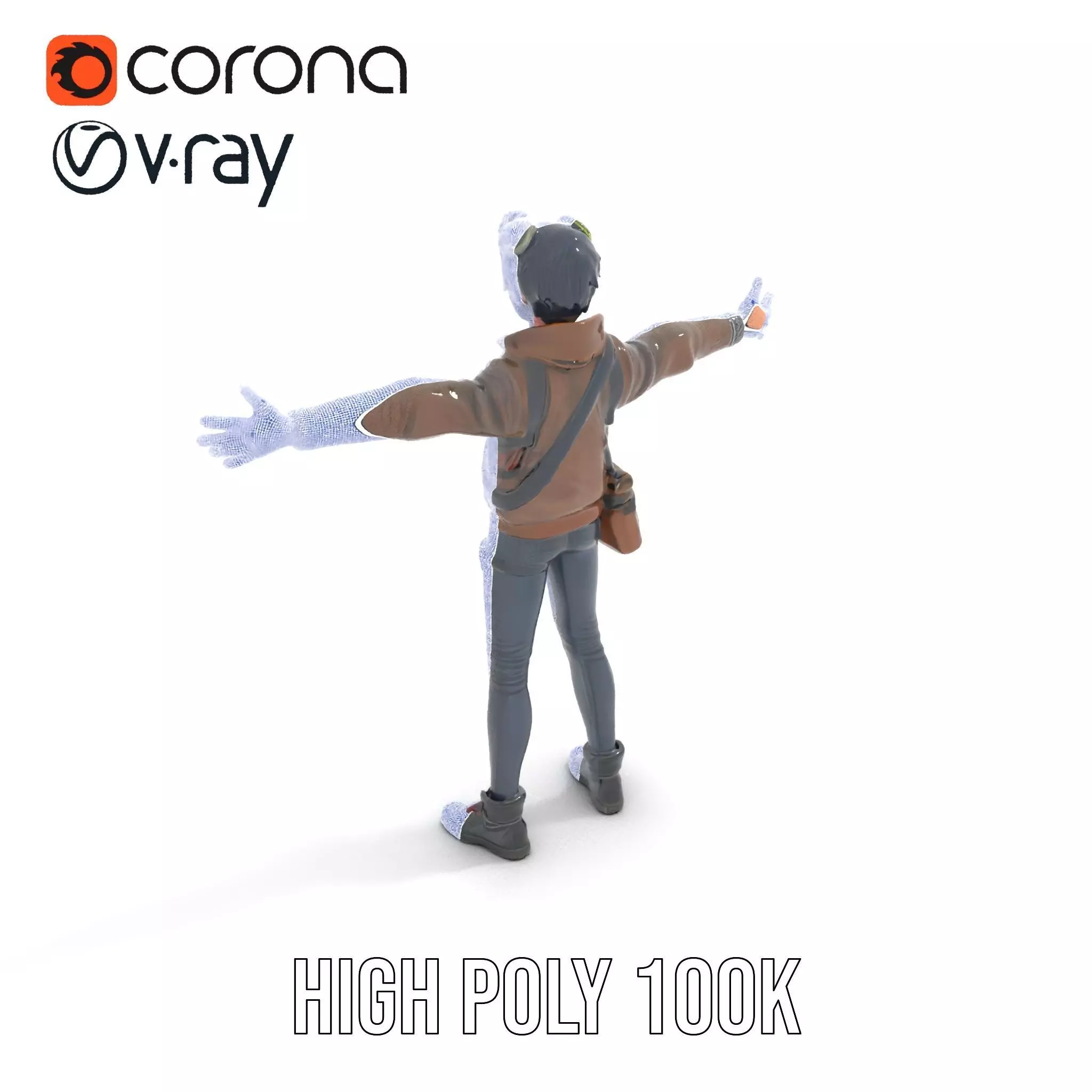 Adventure Character Model Pack  Teen Explorer Low-poly 3D model_25