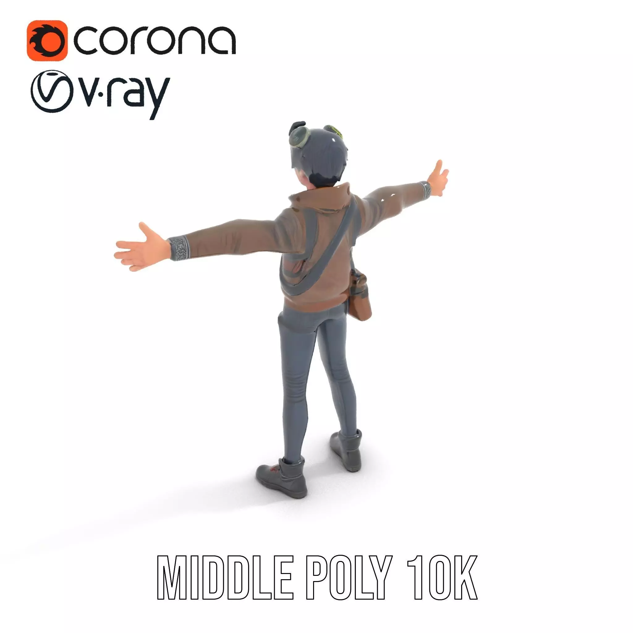 Adventure Character Model Pack  Teen Explorer Low-poly 3D model_6