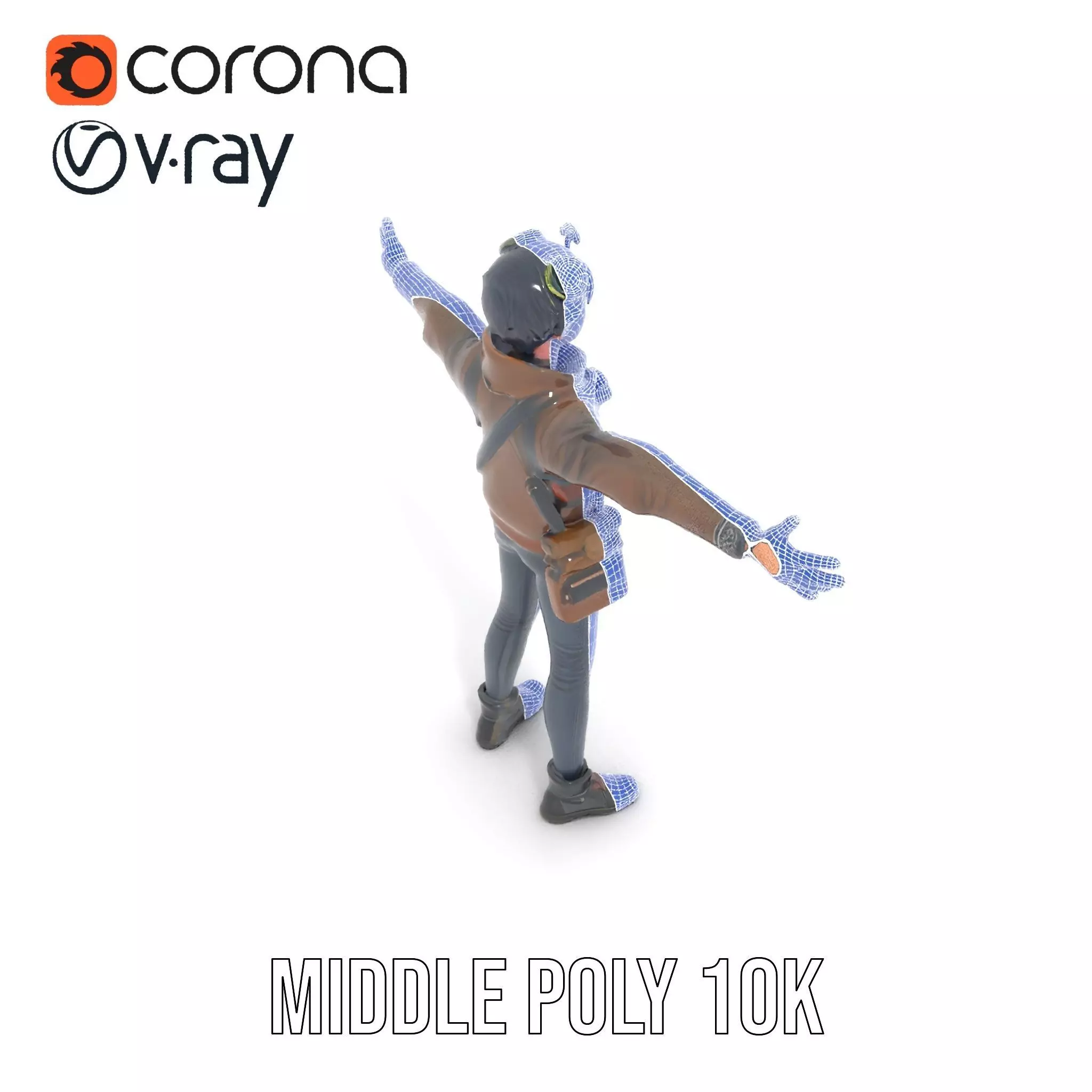 Adventure Character Model Pack  Teen Explorer Low-poly 3D model_15