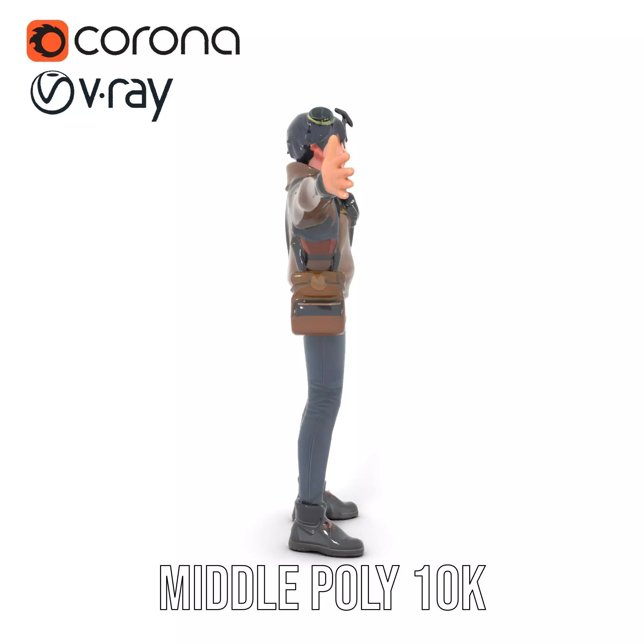 Adventure Character Model Pack  Teen Explorer Low-poly 3D model_20