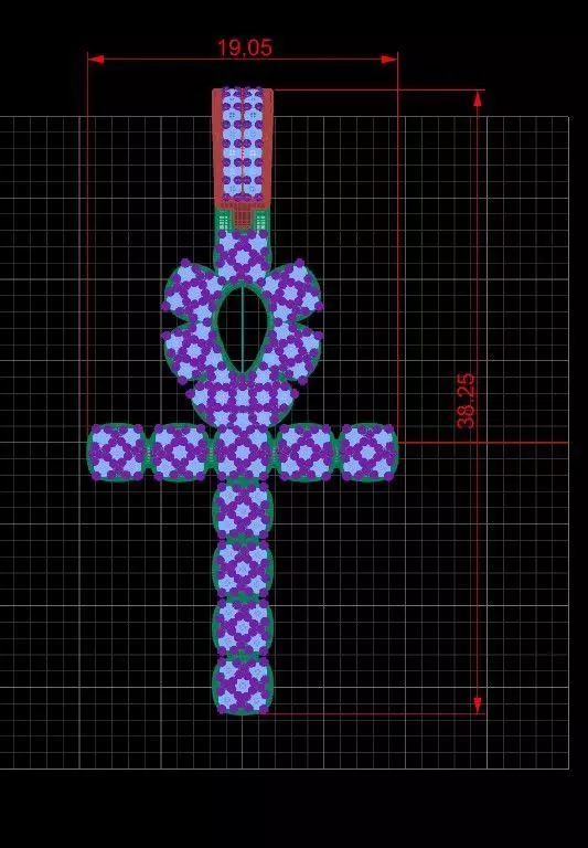 Diamond Ankh 3D print model_2