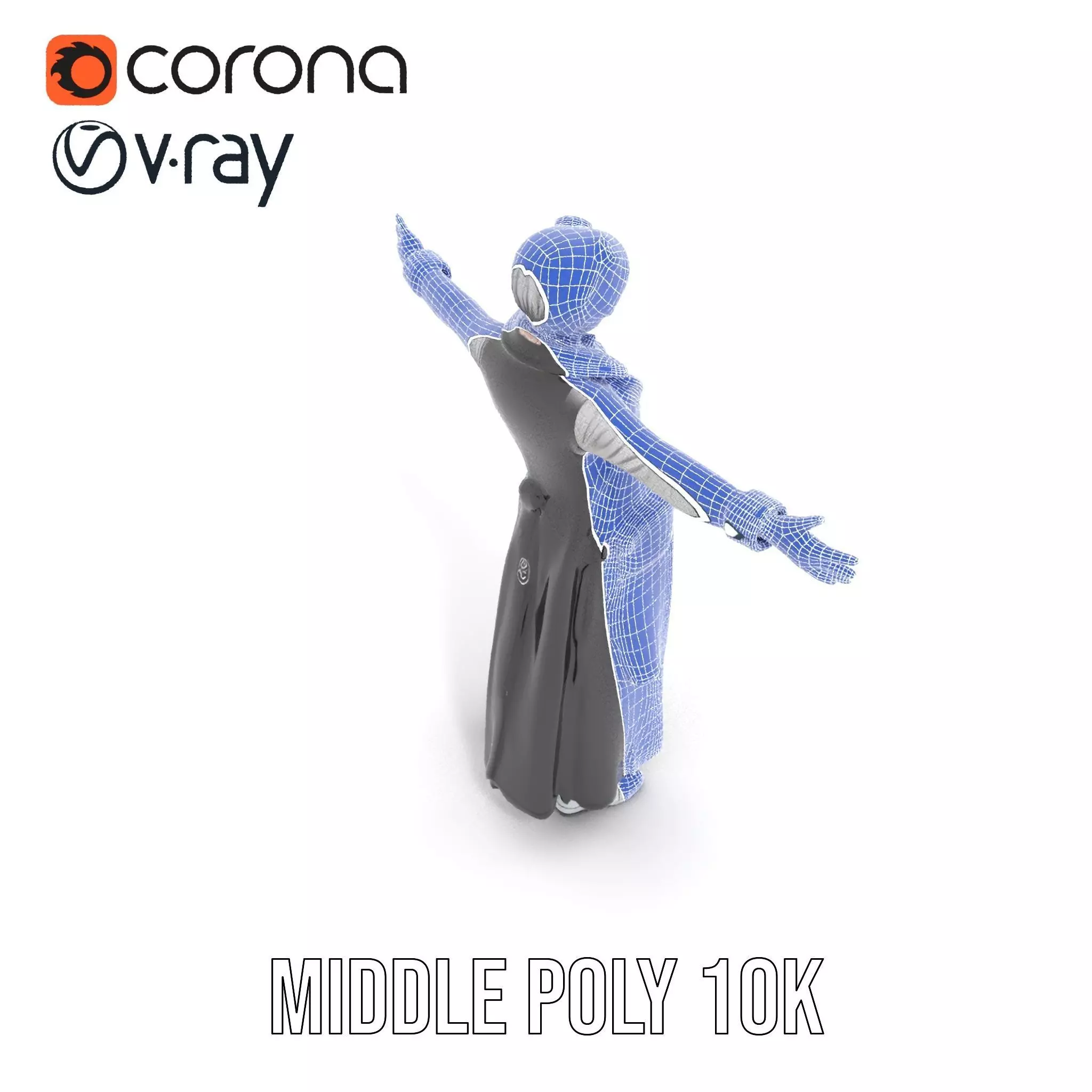 Steampunk Character Model Pack with Detailed Wardrobe Low-poly 3D model_27