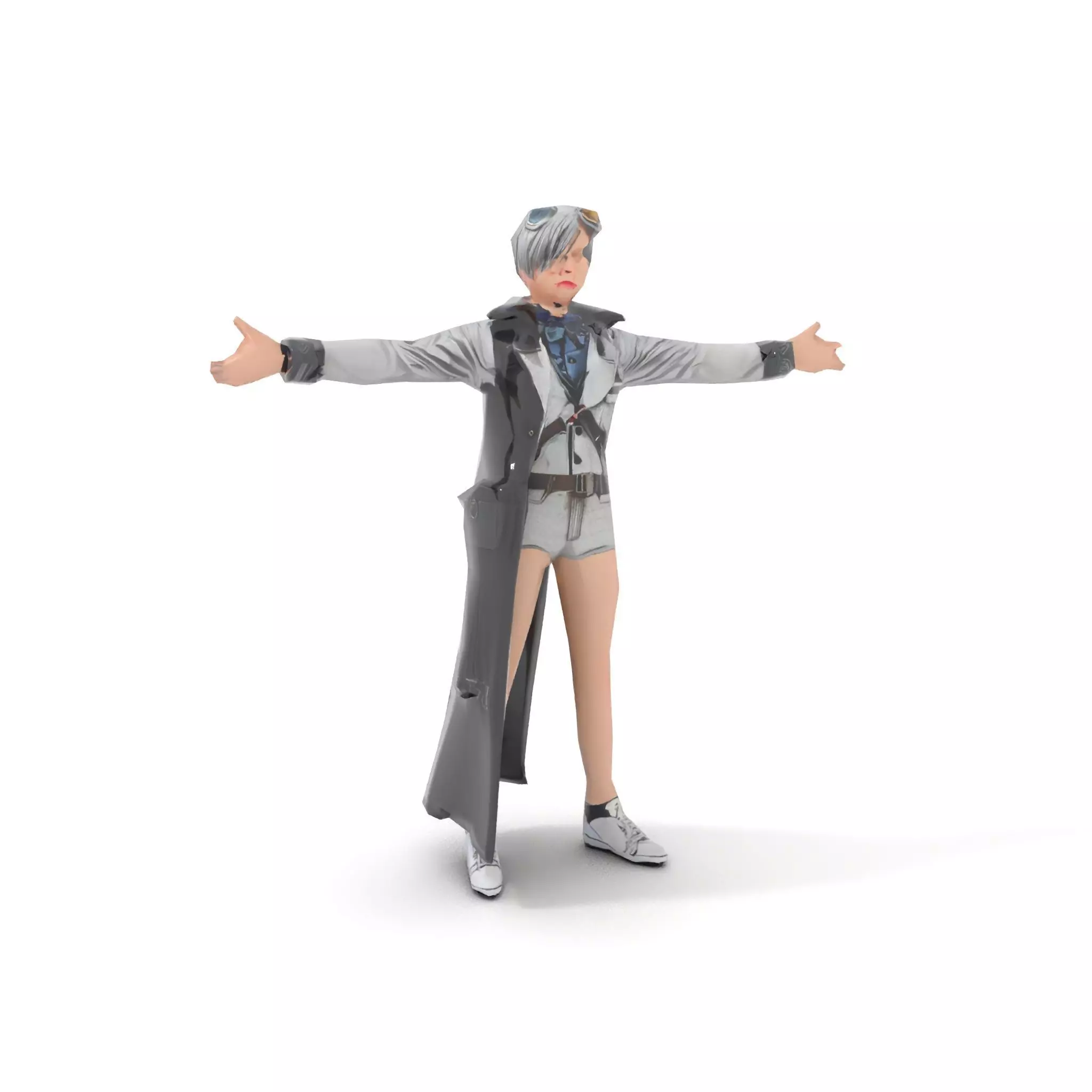 Steampunk Character Model Pack with Detailed Wardrobe Low-poly 3D model_12