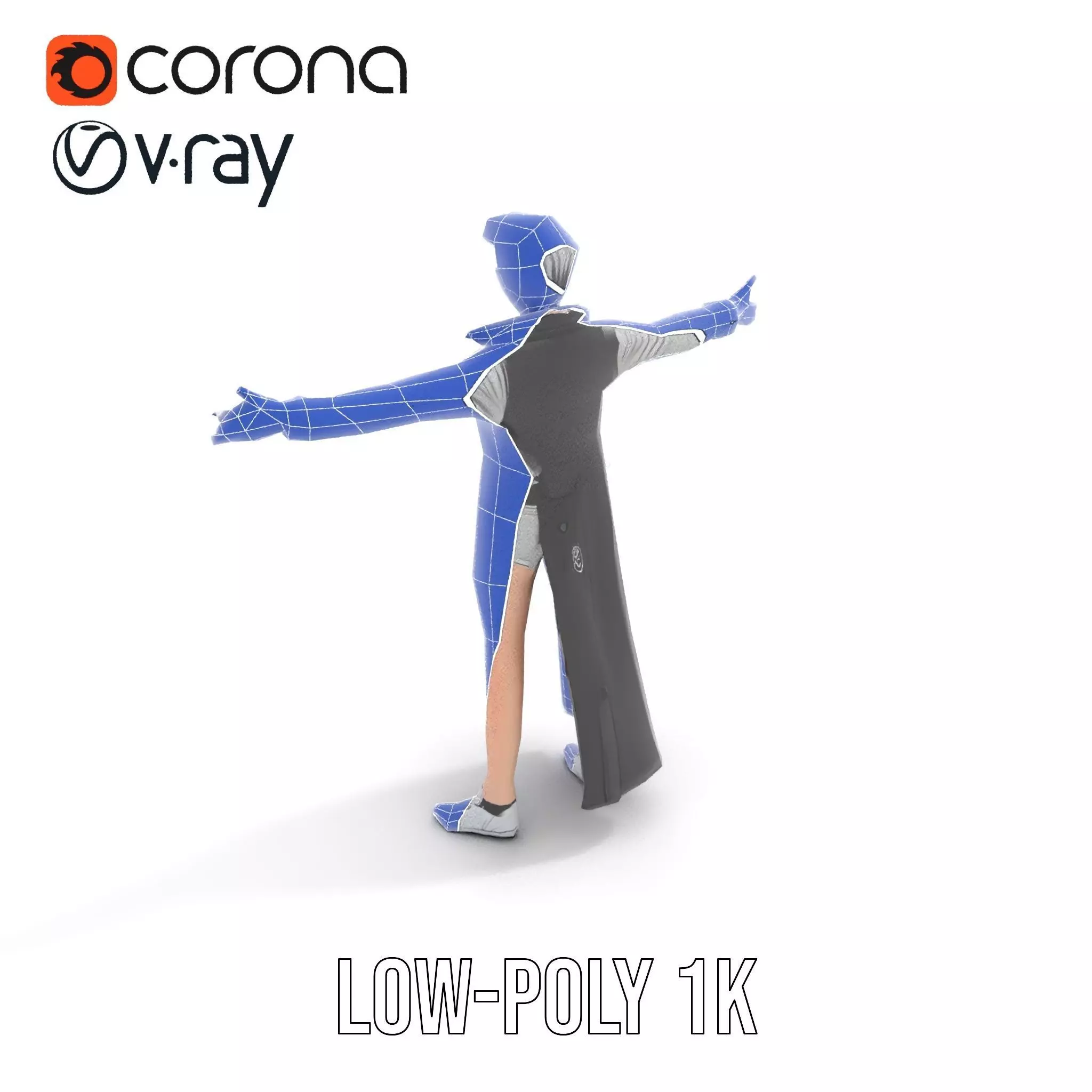 Steampunk Character Model Pack with Detailed Wardrobe Low-poly 3D model_20