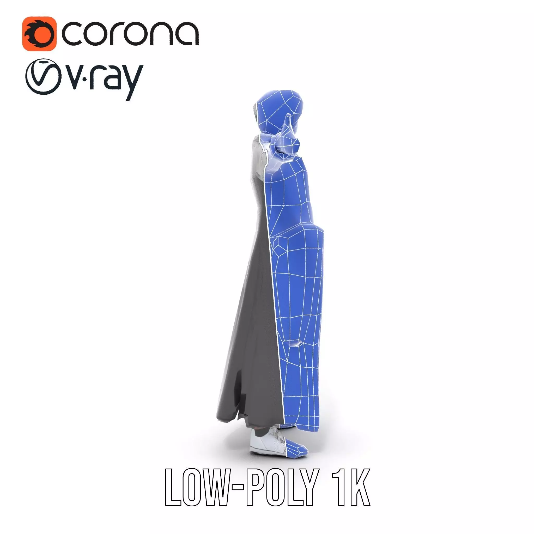 Steampunk Character Model Pack with Detailed Wardrobe Low-poly 3D model_28