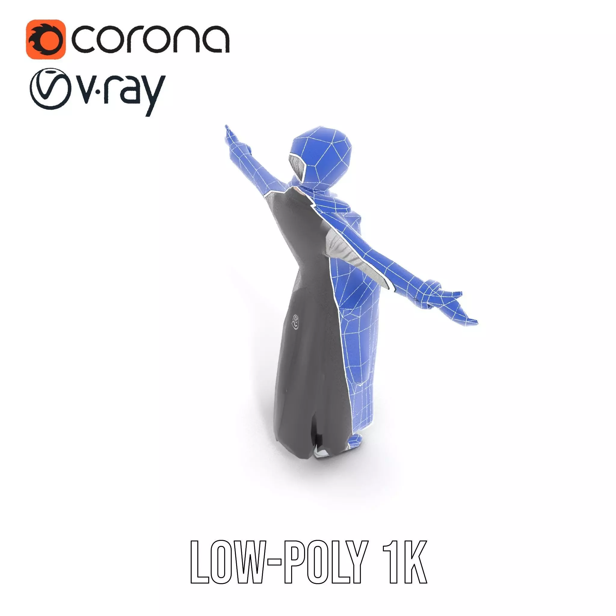 Steampunk Character Model Pack with Detailed Wardrobe Low-poly 3D model_26