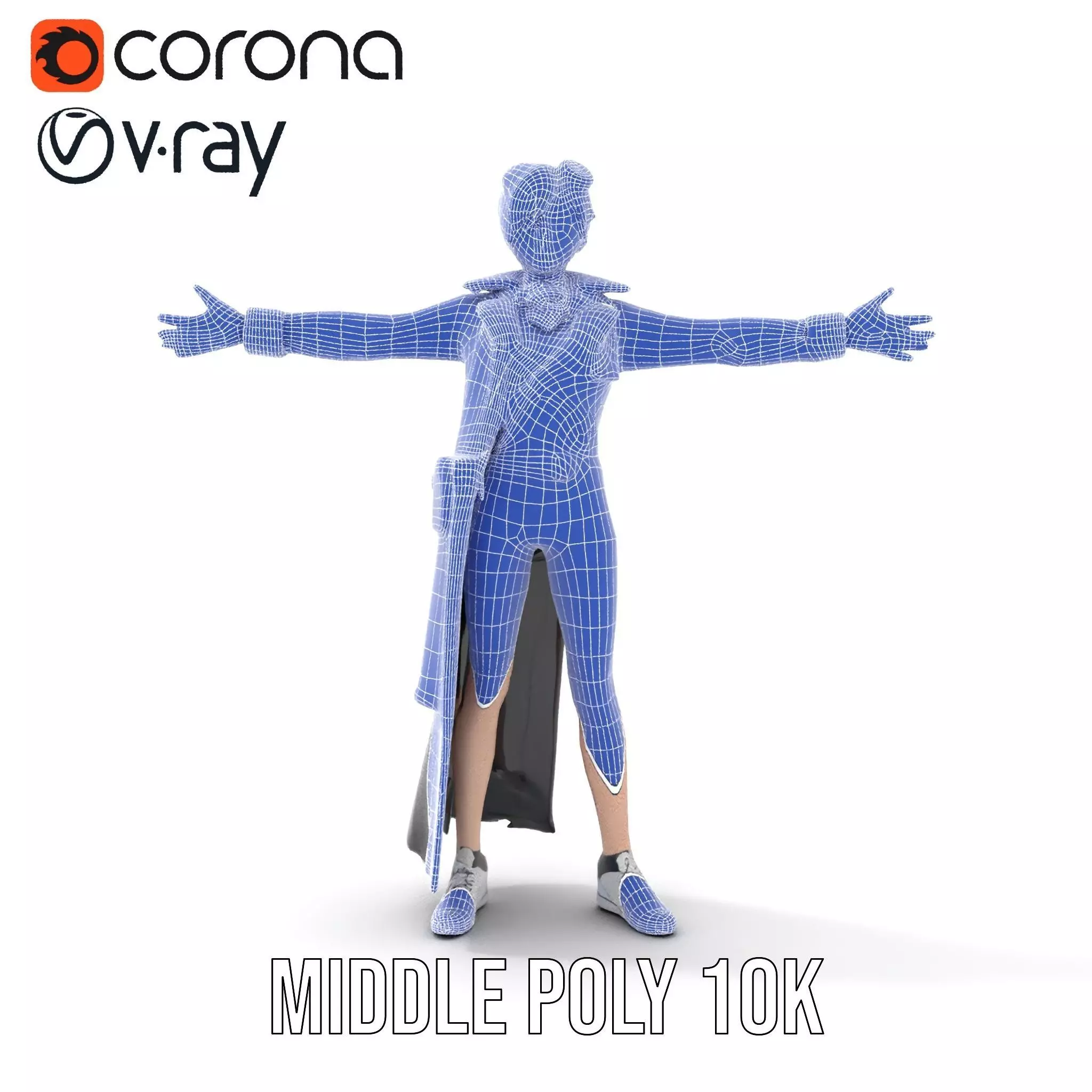 Steampunk Character Model Pack with Detailed Wardrobe Low-poly 3D model_30