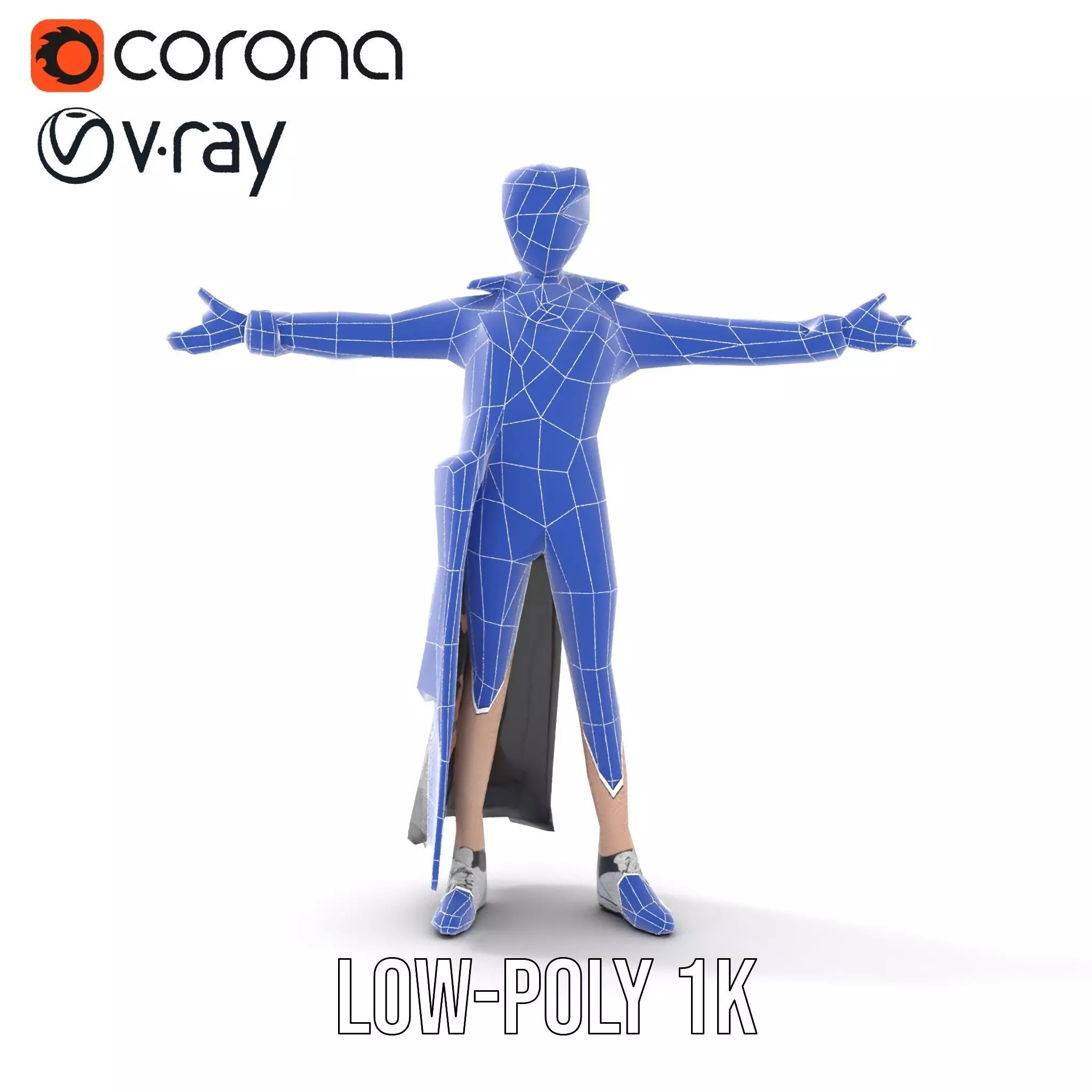 Steampunk Character Model Pack with Detailed Wardrobe Low-poly 3D model_31