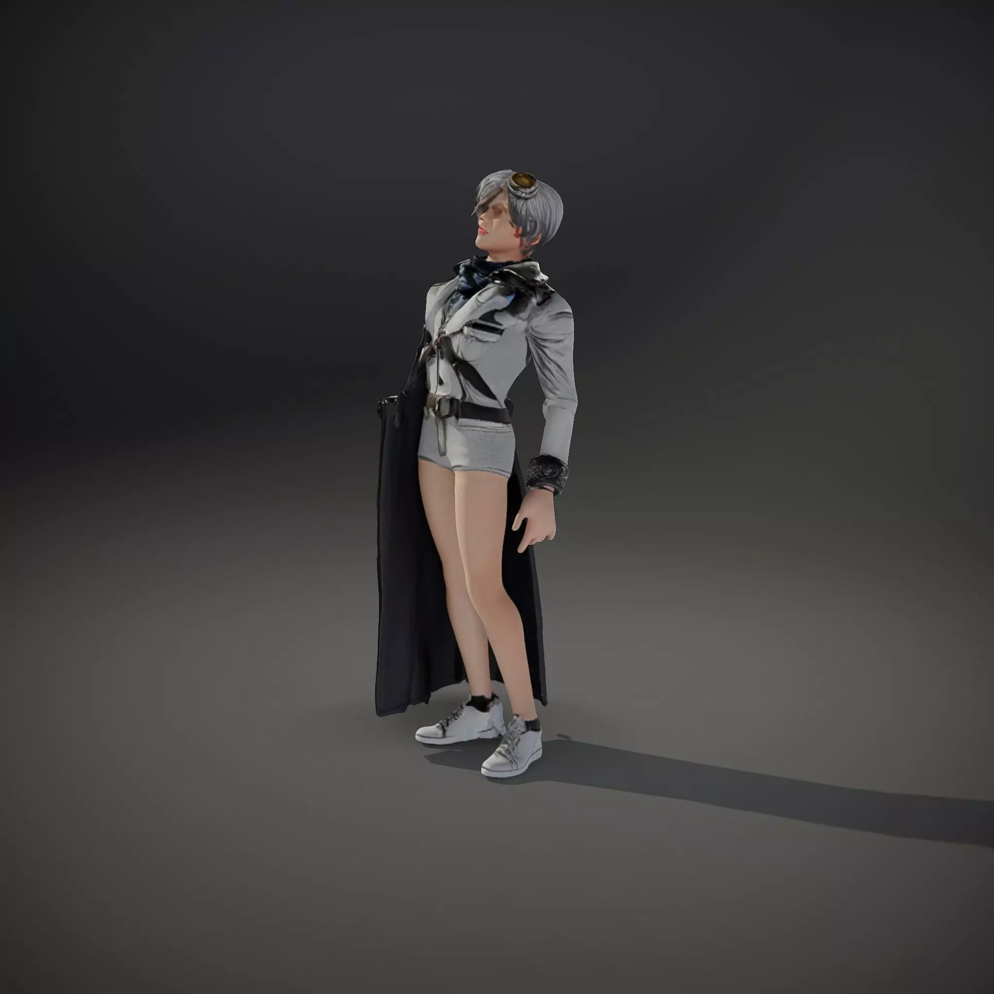 Steampunk Character Model Pack with Detailed Wardrobe Low-poly 3D model_35