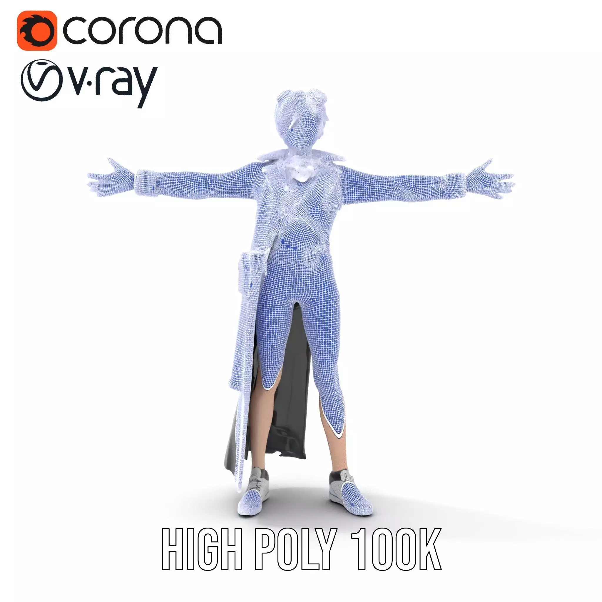 Steampunk Character Model Pack with Detailed Wardrobe Low-poly 3D model_21