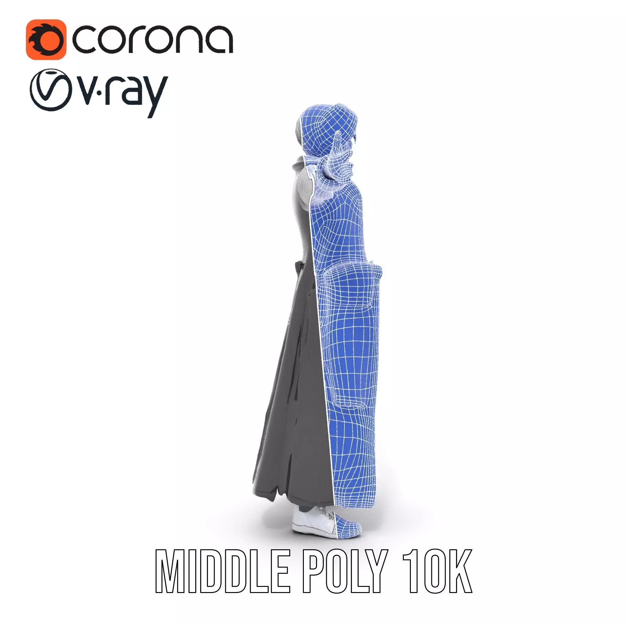 Steampunk Character Model Pack with Detailed Wardrobe Low-poly 3D model_22