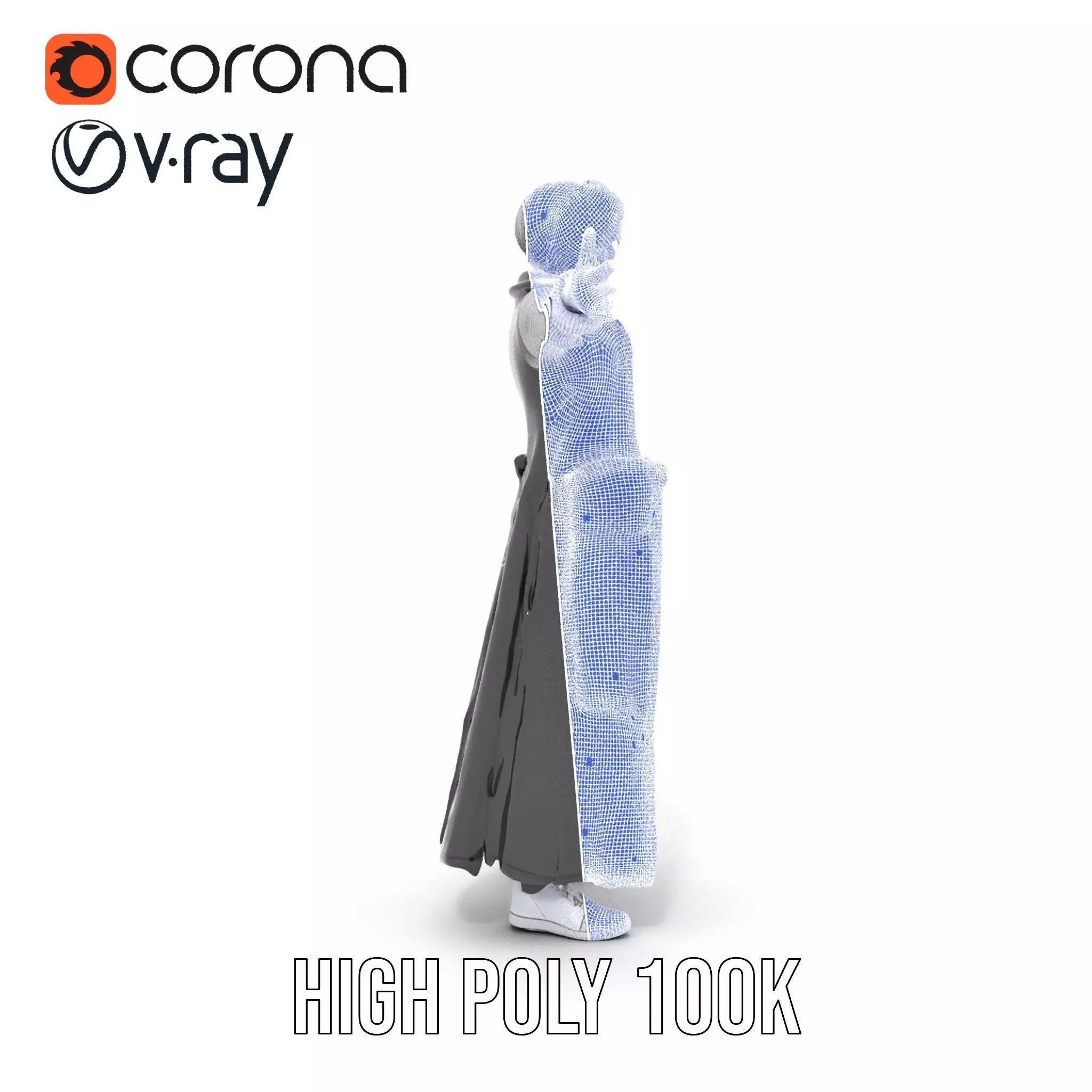 Steampunk Character Model Pack with Detailed Wardrobe Low-poly 3D model_33