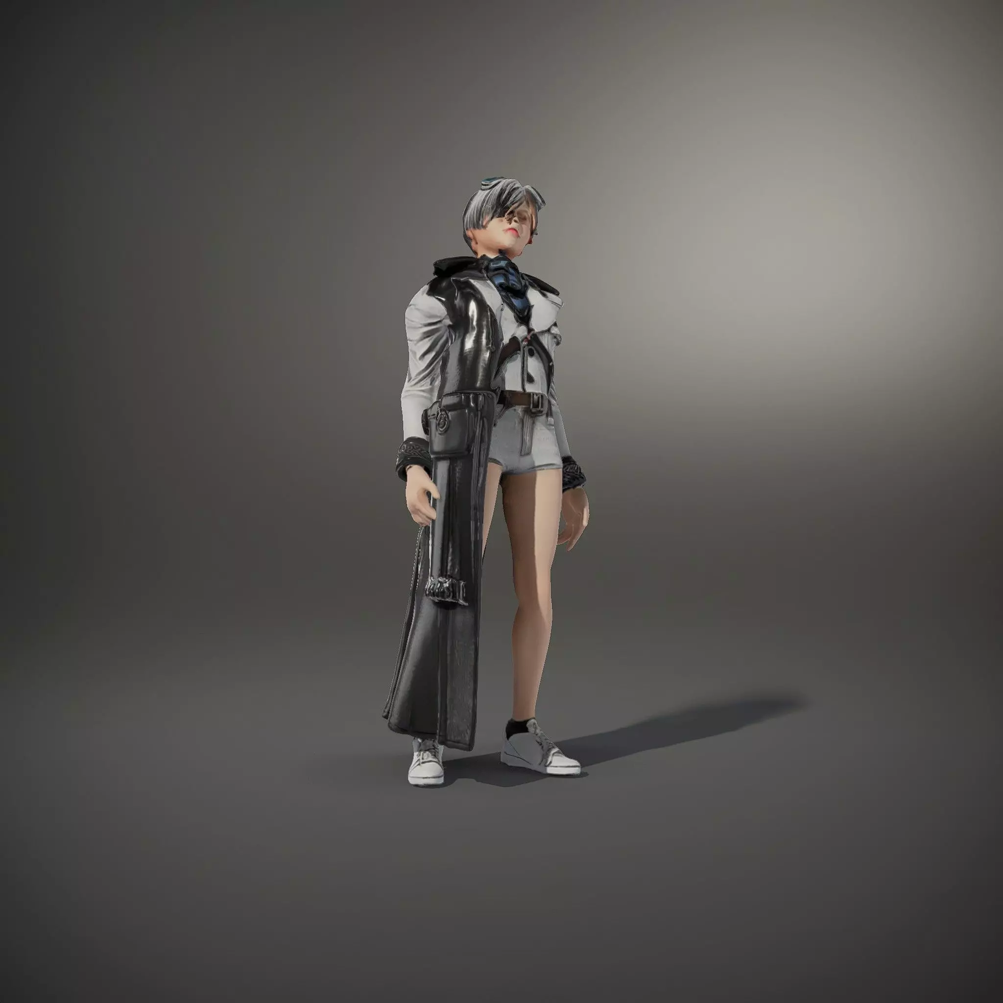 Steampunk Character Model Pack with Detailed Wardrobe Low-poly 3D model_34