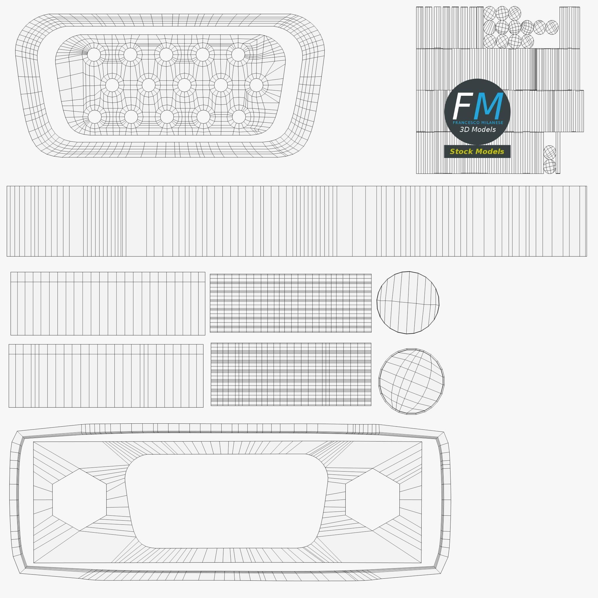 VGA female connector 2 3D model_11
