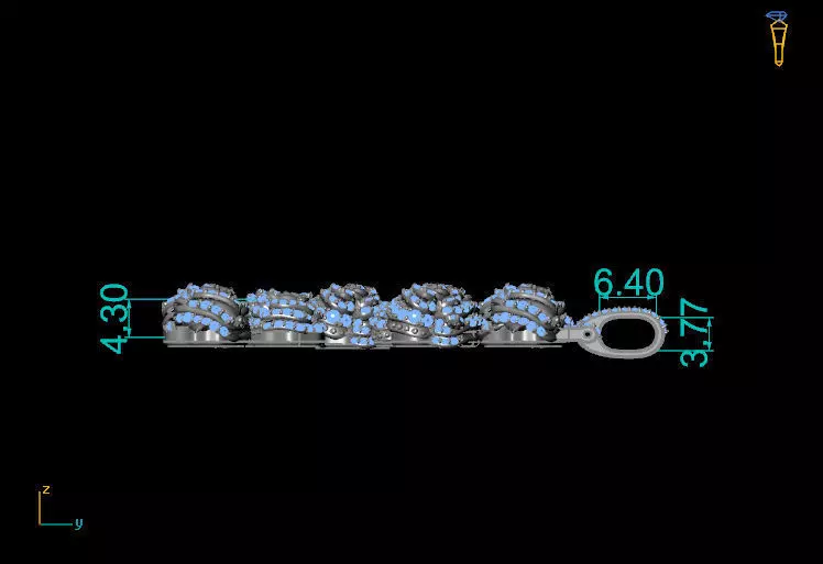 Rose Cross Pendant 3D print model_5