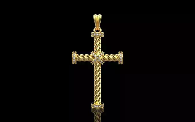 Twist rope cross model 703 3D print model