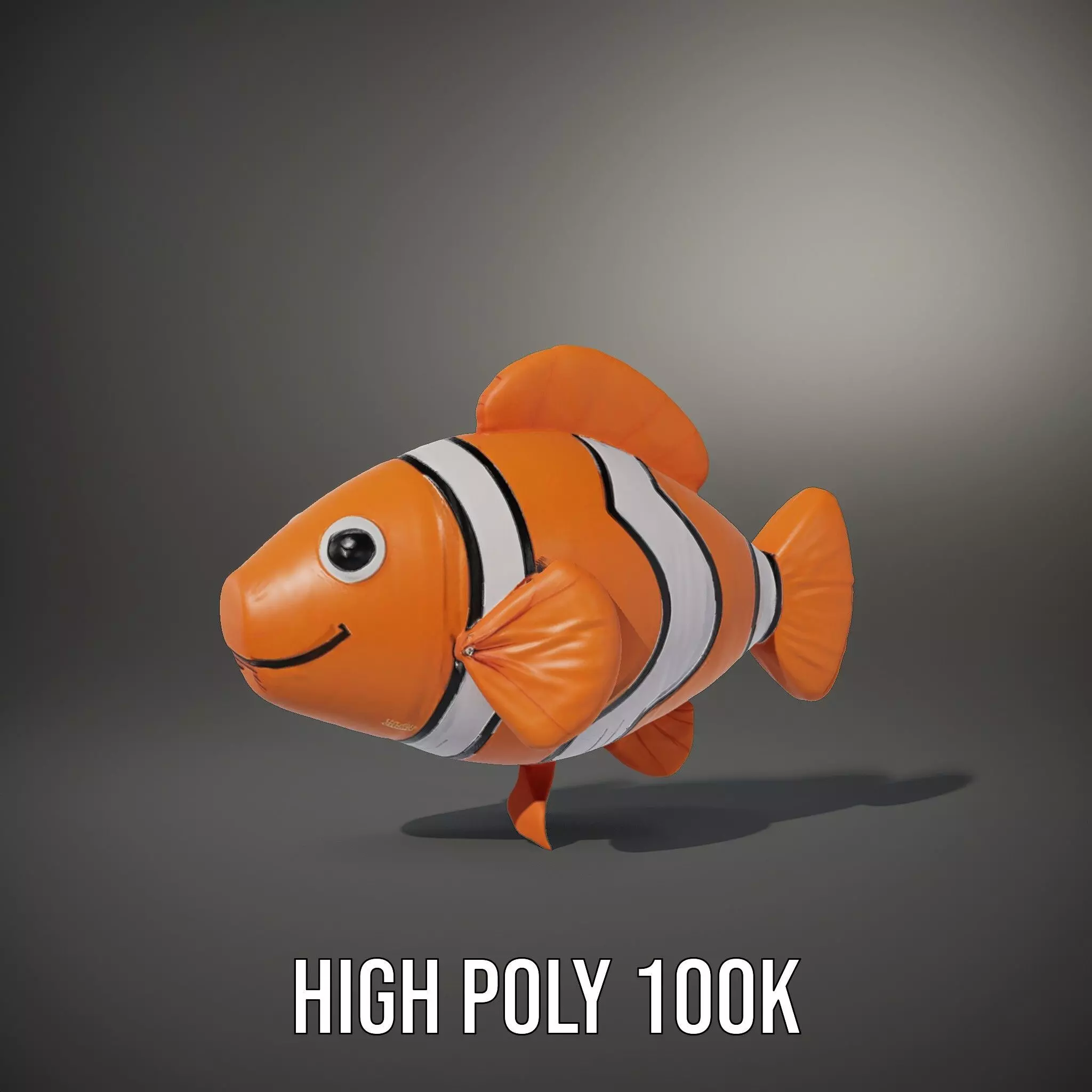 Inflatable Clownfish Balloon Model Pack Low-poly 3D model_8