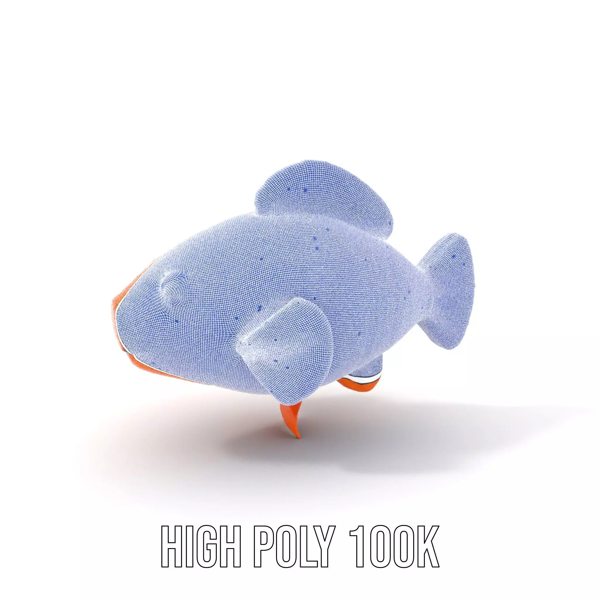 Inflatable Clownfish Balloon Model Pack Low-poly 3D model_4