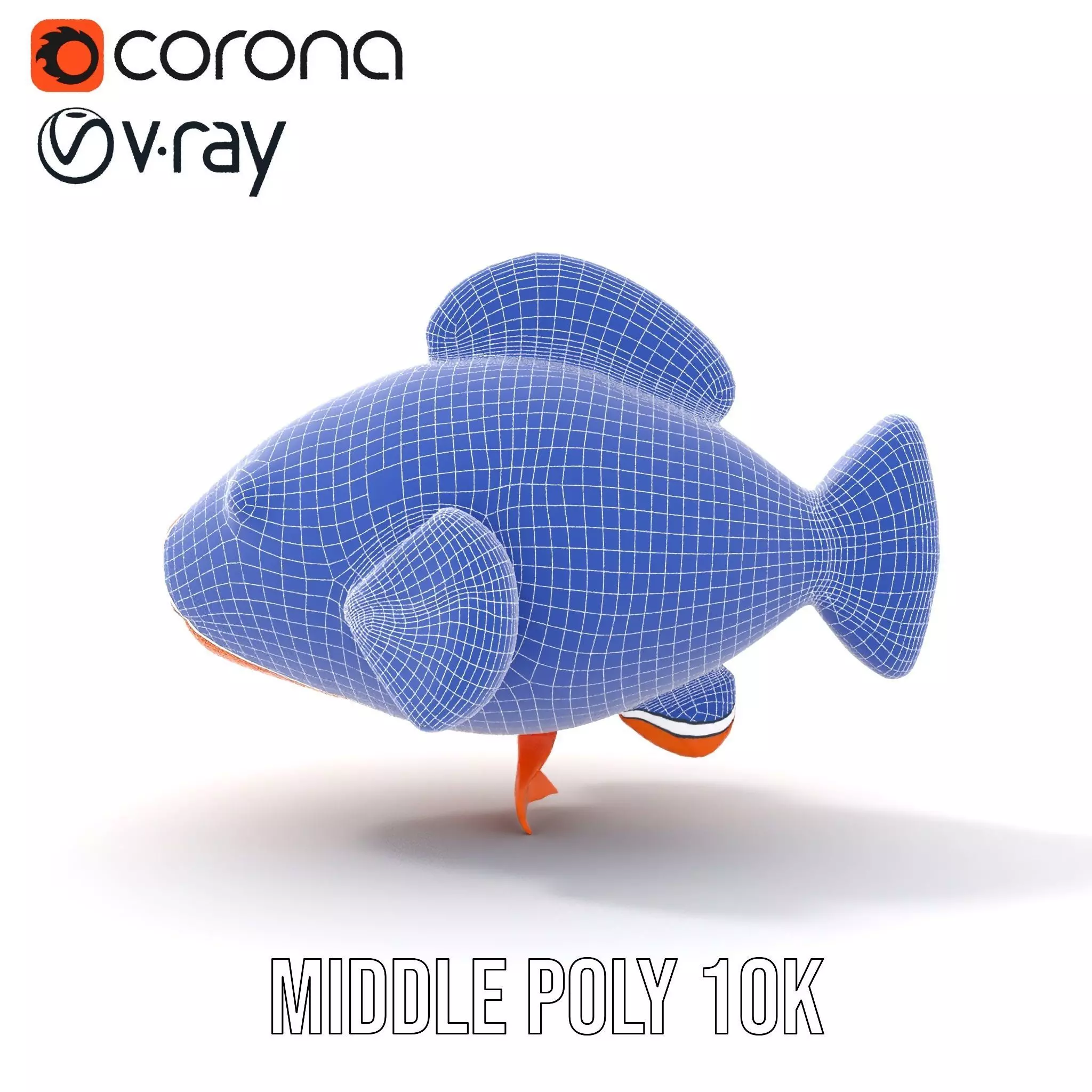 Inflatable Clownfish Balloon Model Pack Low-poly 3D model_27
