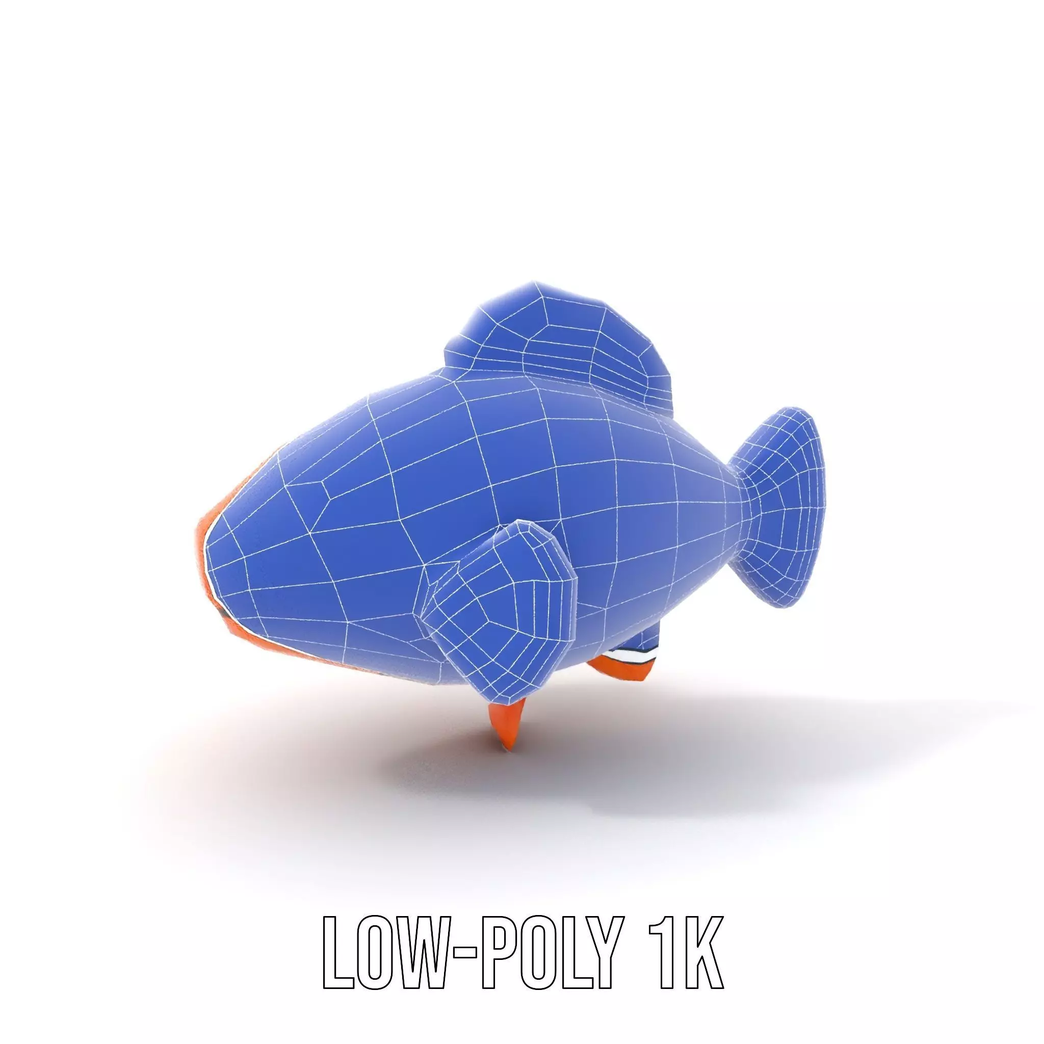 Inflatable Clownfish Balloon Model Pack Low-poly 3D model_12