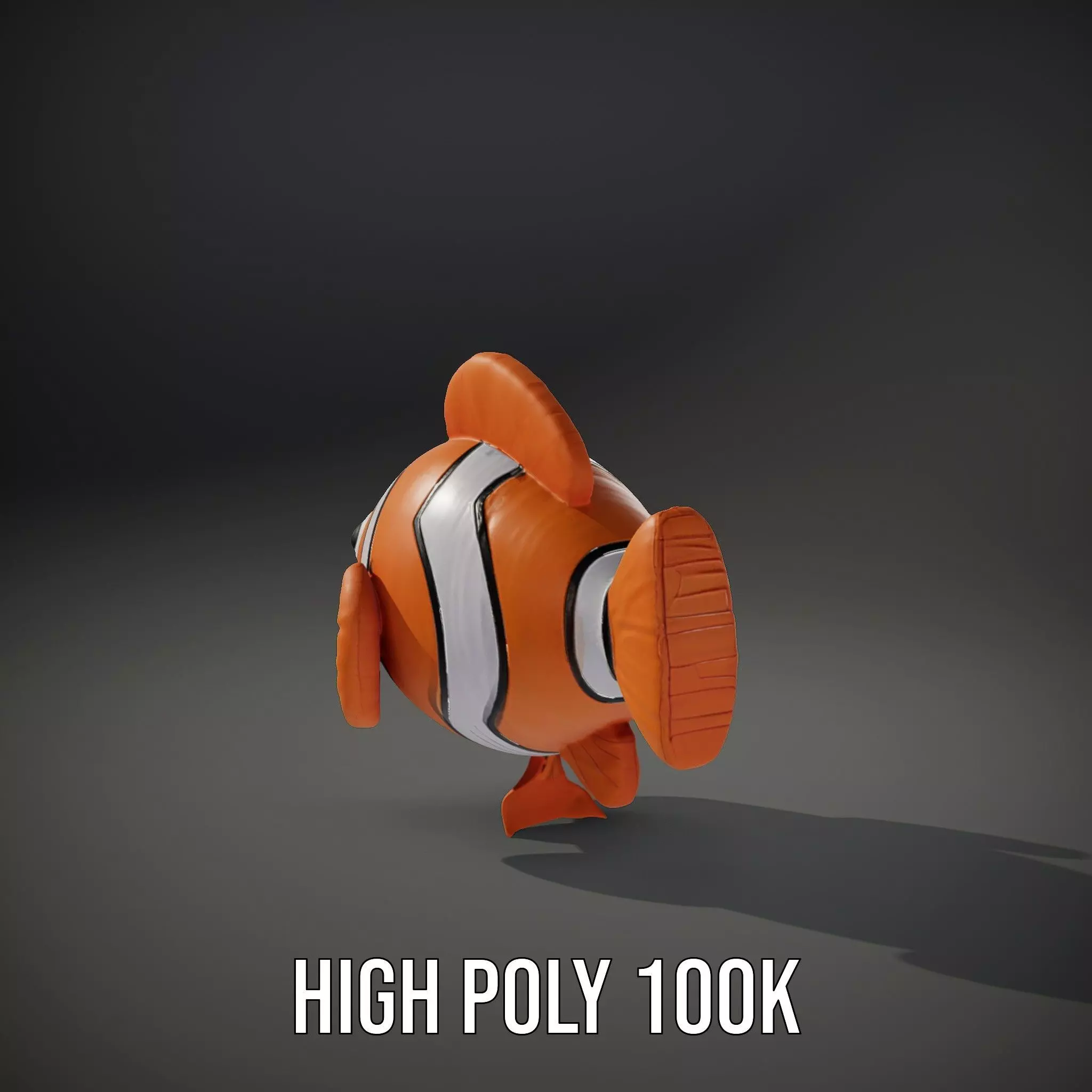 Inflatable Clownfish Balloon Model Pack Low-poly 3D model_10