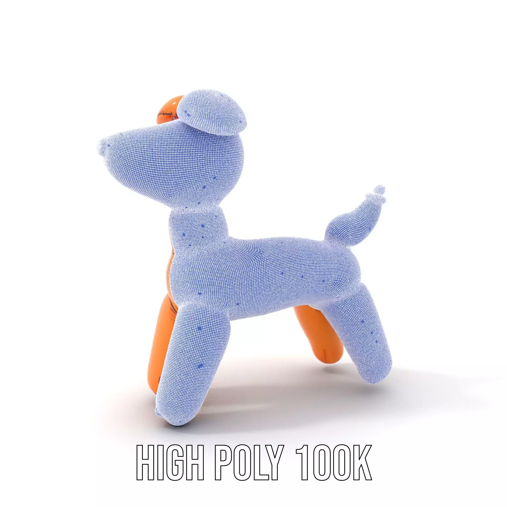 Inflatable Balloon Dog Model Pack for Animation and Games Low-poly 3D model_4