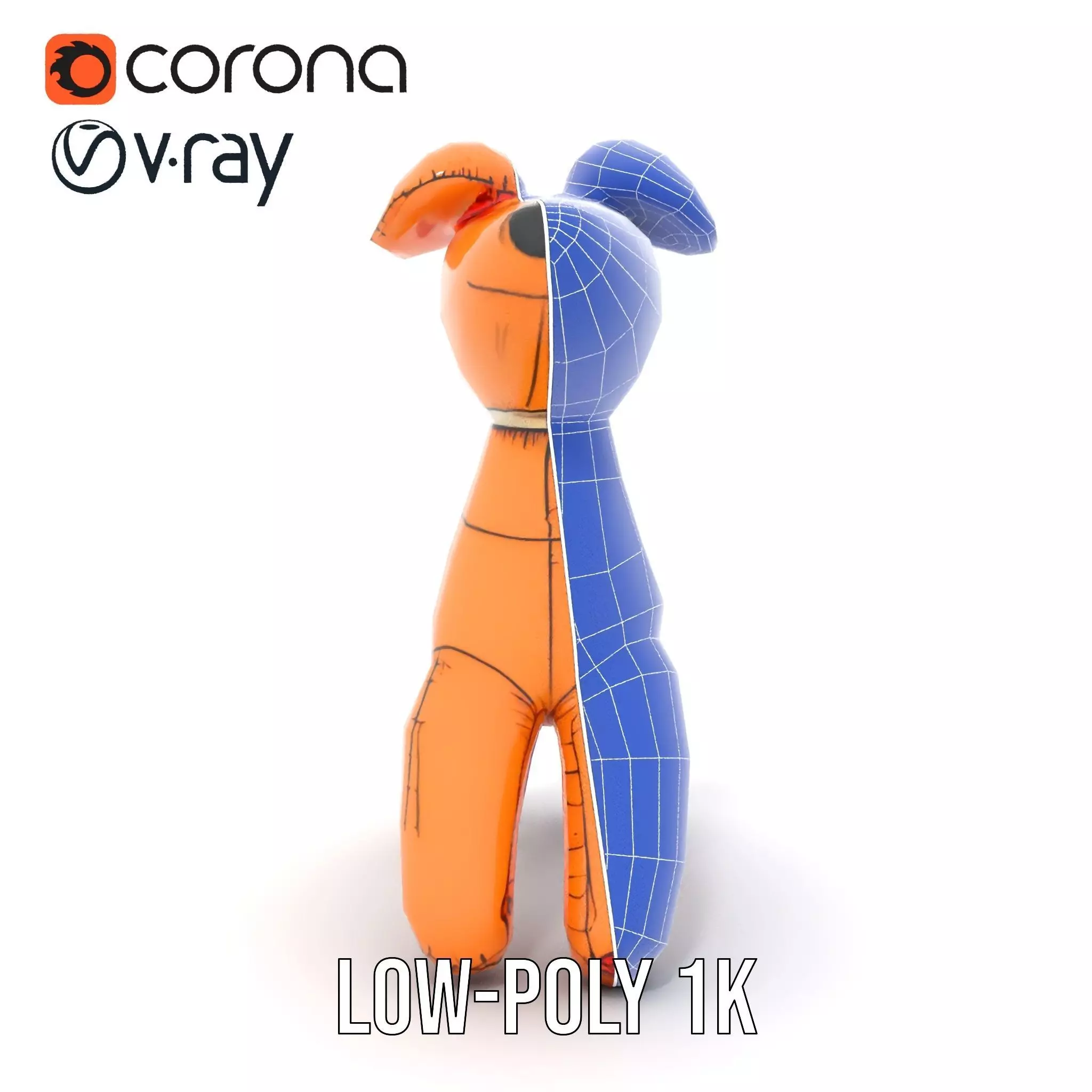 Inflatable Balloon Dog Model Pack for Animation and Games Low-poly 3D model_25