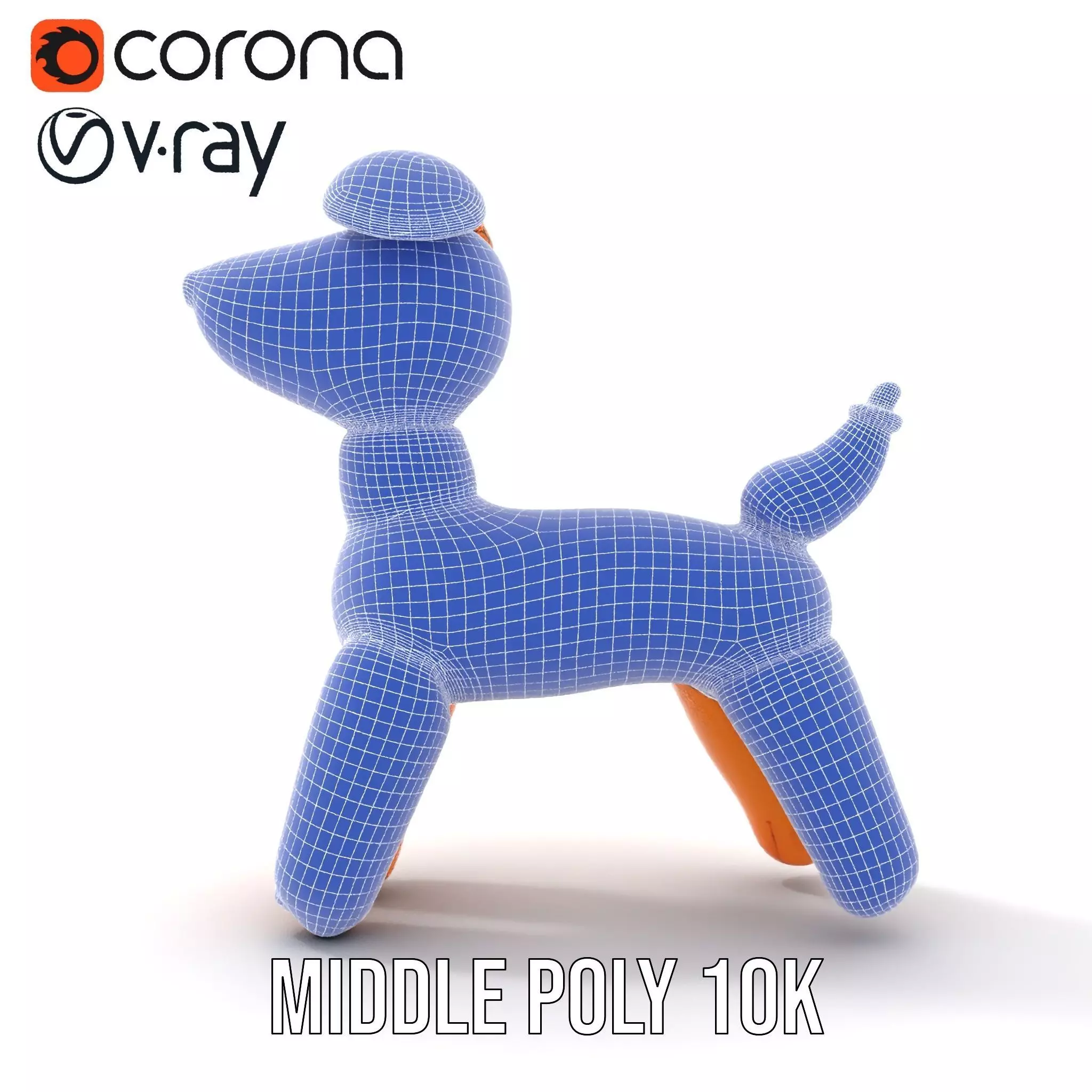 Inflatable Balloon Dog Model Pack for Animation and Games Low-poly 3D model_27