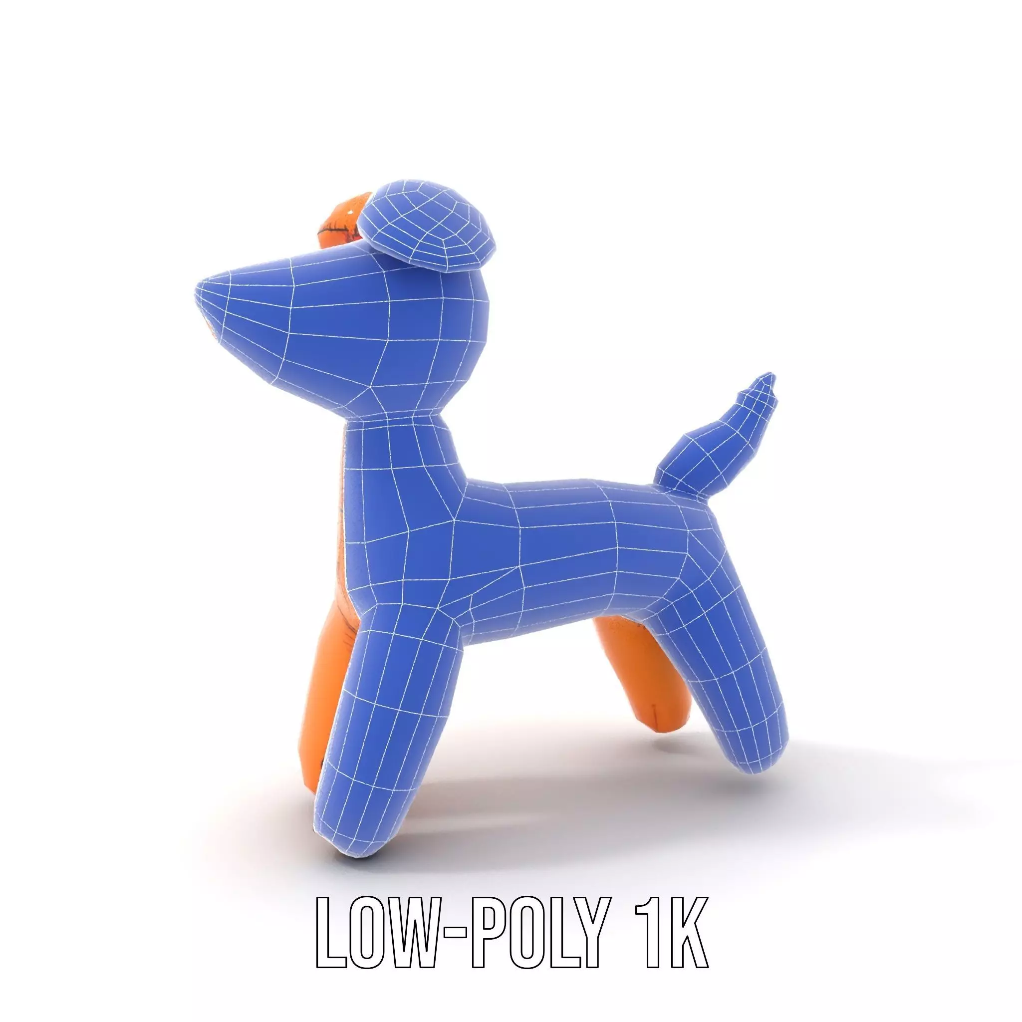 Inflatable Balloon Dog Model Pack for Animation and Games Low-poly 3D model_30