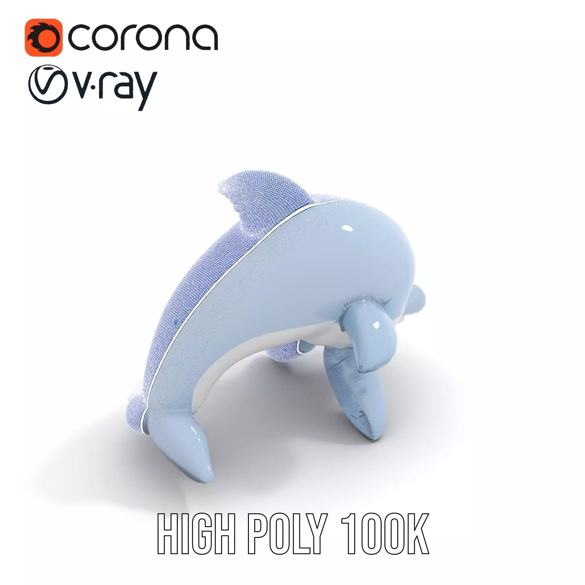 Inflatable Dolphin Toy Model Pack for Rendering Low-poly 3D model_23
