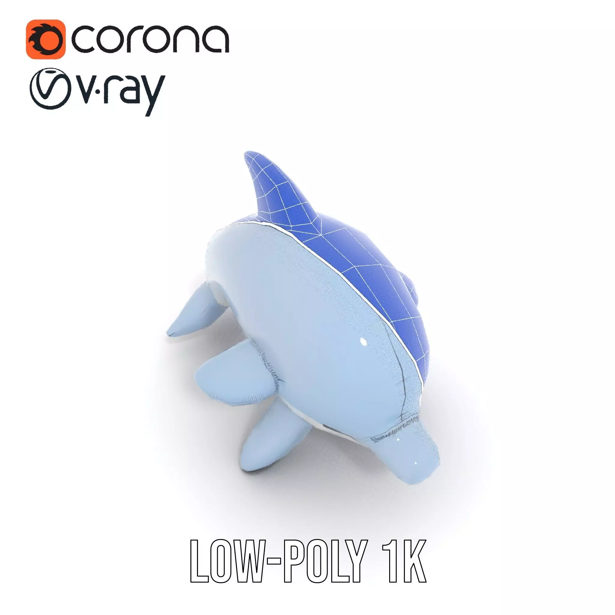 Inflatable Dolphin Toy Model Pack for Rendering Low-poly 3D model_16