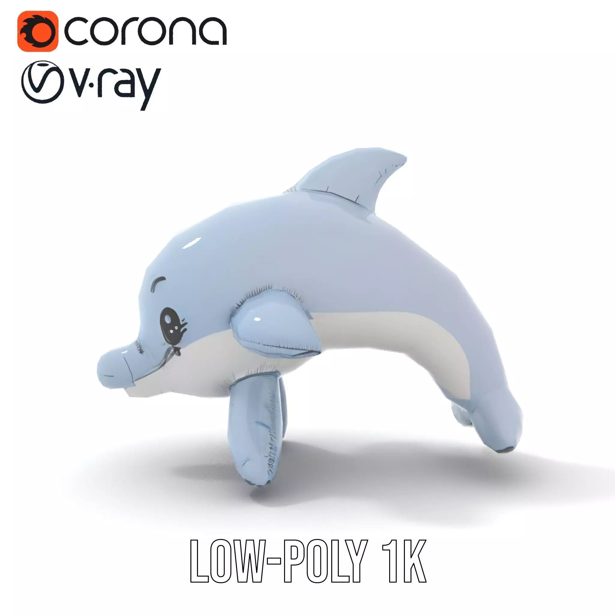 Inflatable Dolphin Toy Model Pack for Rendering Low-poly 3D model_19