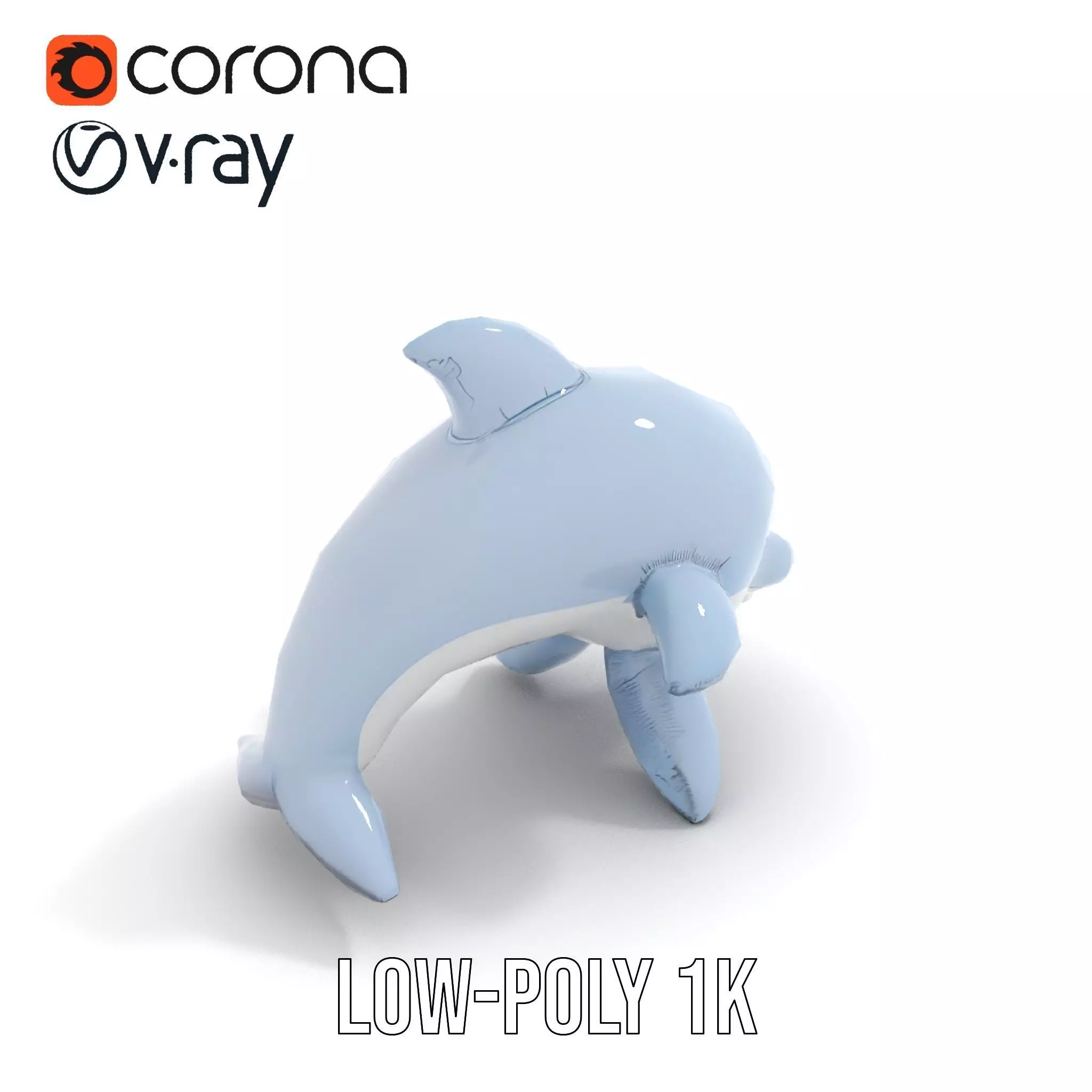 Inflatable Dolphin Toy Model Pack for Rendering Low-poly 3D model_11