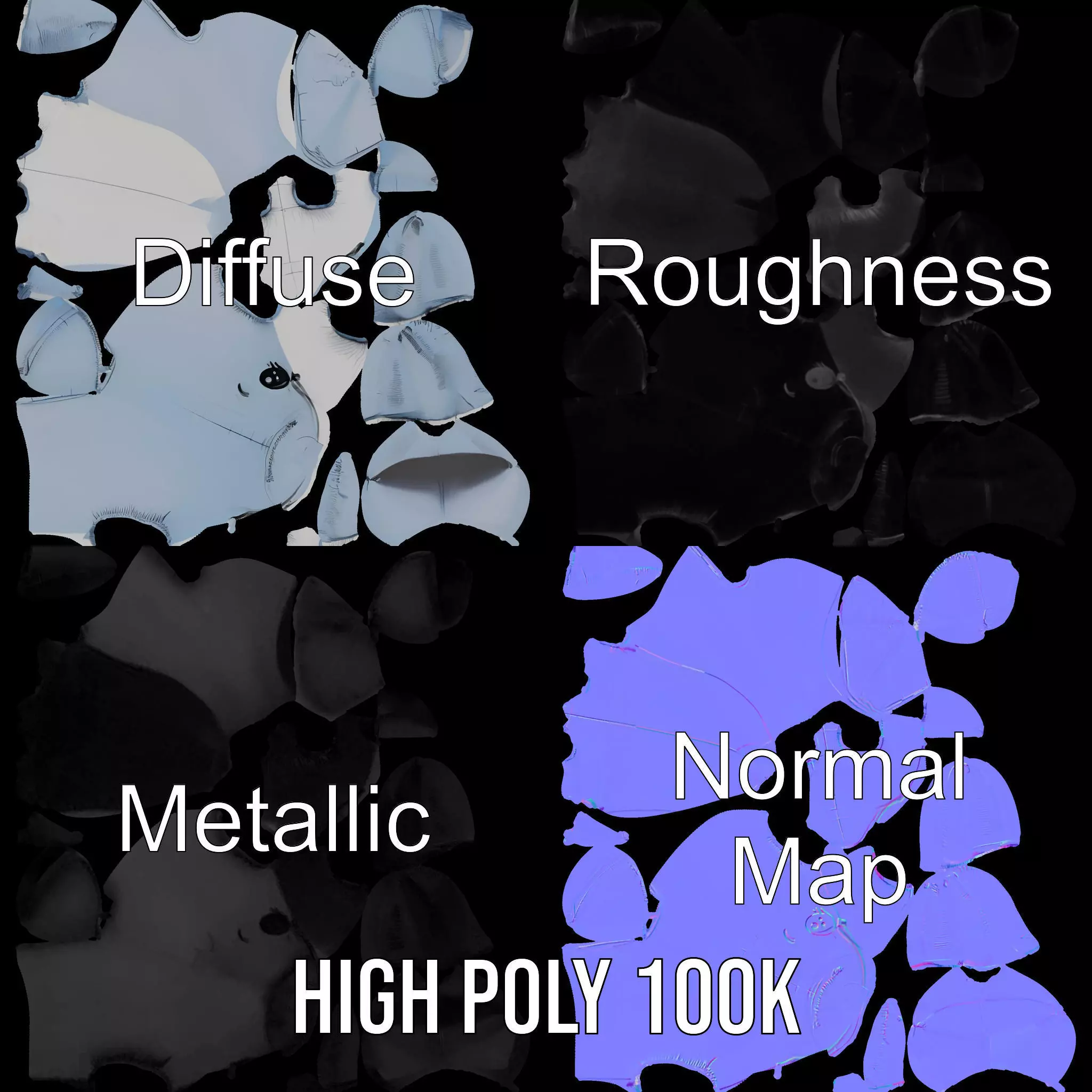 Inflatable Dolphin Toy Model Pack for Rendering Low-poly 3D model_3