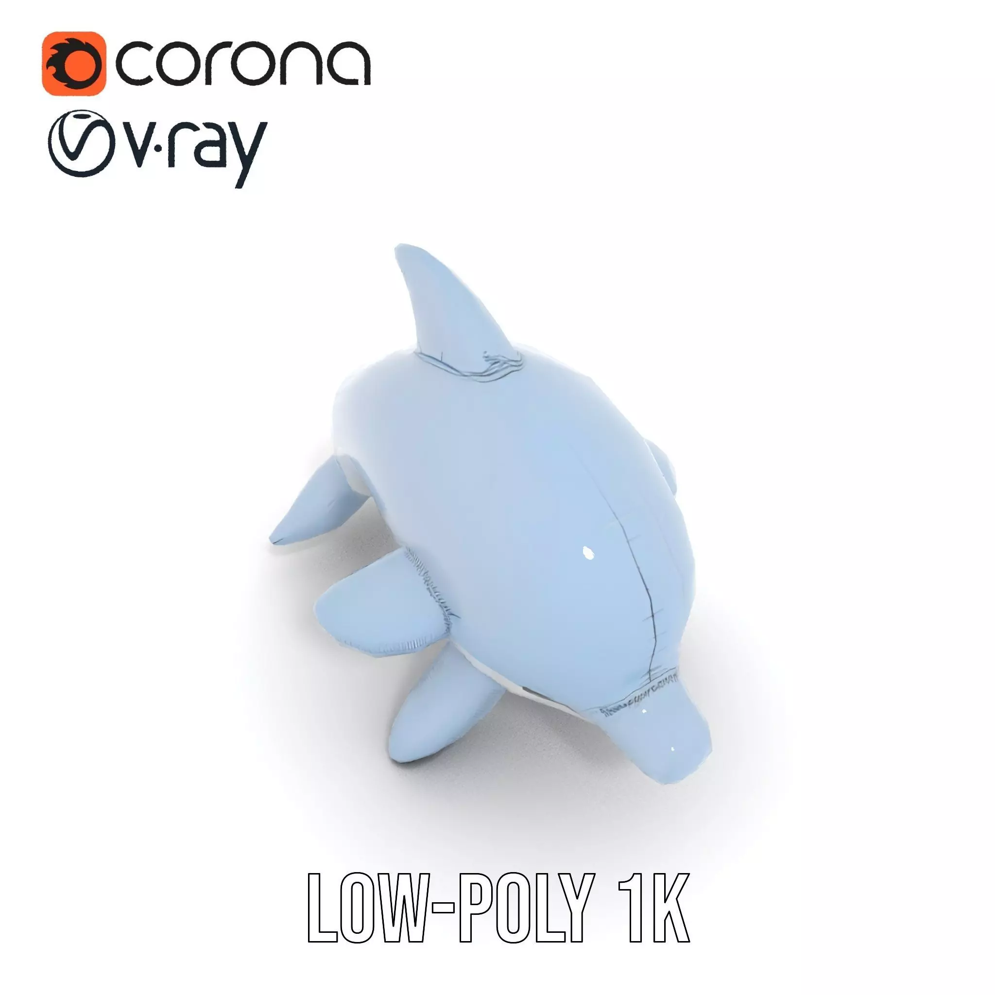 Inflatable Dolphin Toy Model Pack for Rendering Low-poly 3D model_25