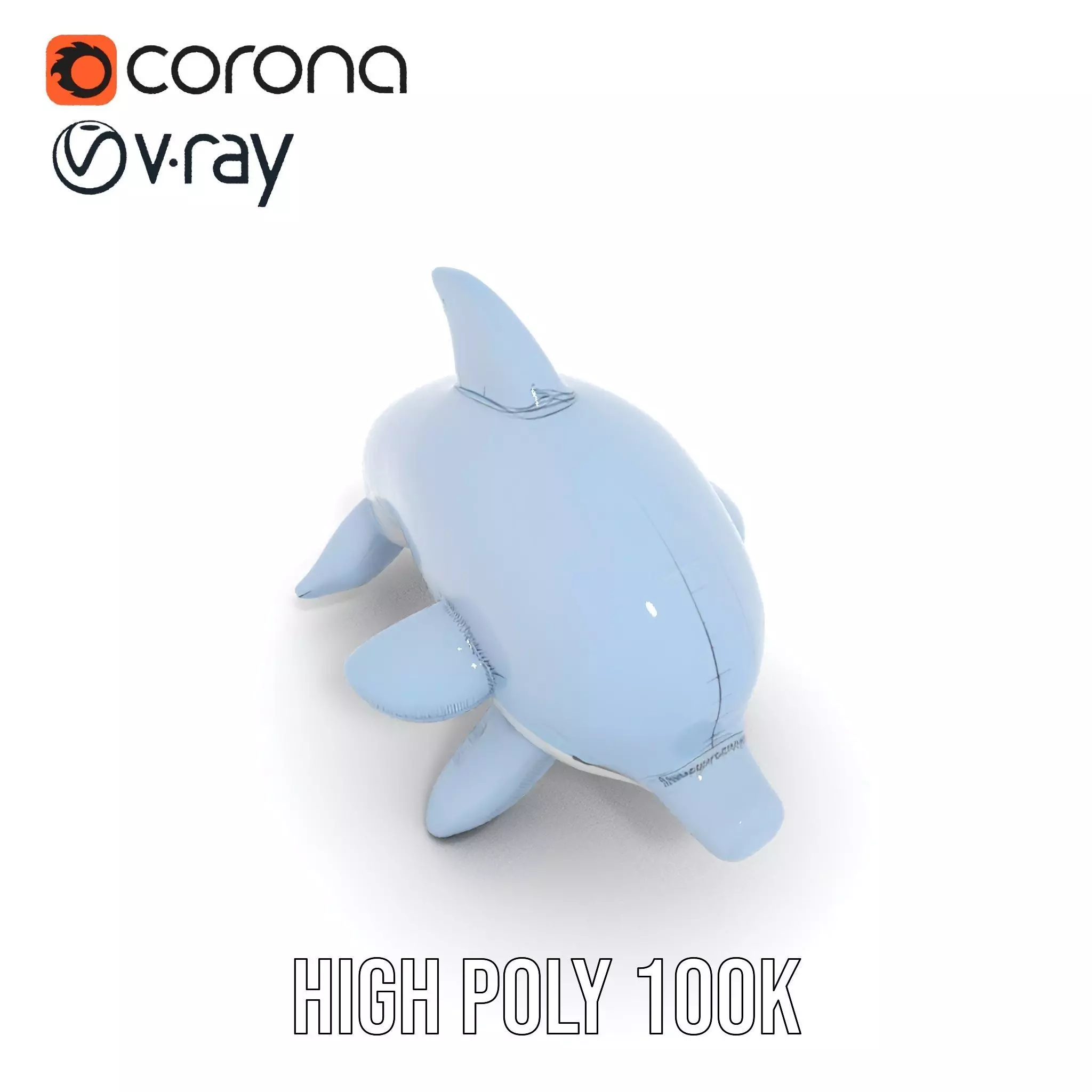 Inflatable Dolphin Toy Model Pack for Rendering Low-poly 3D model_20