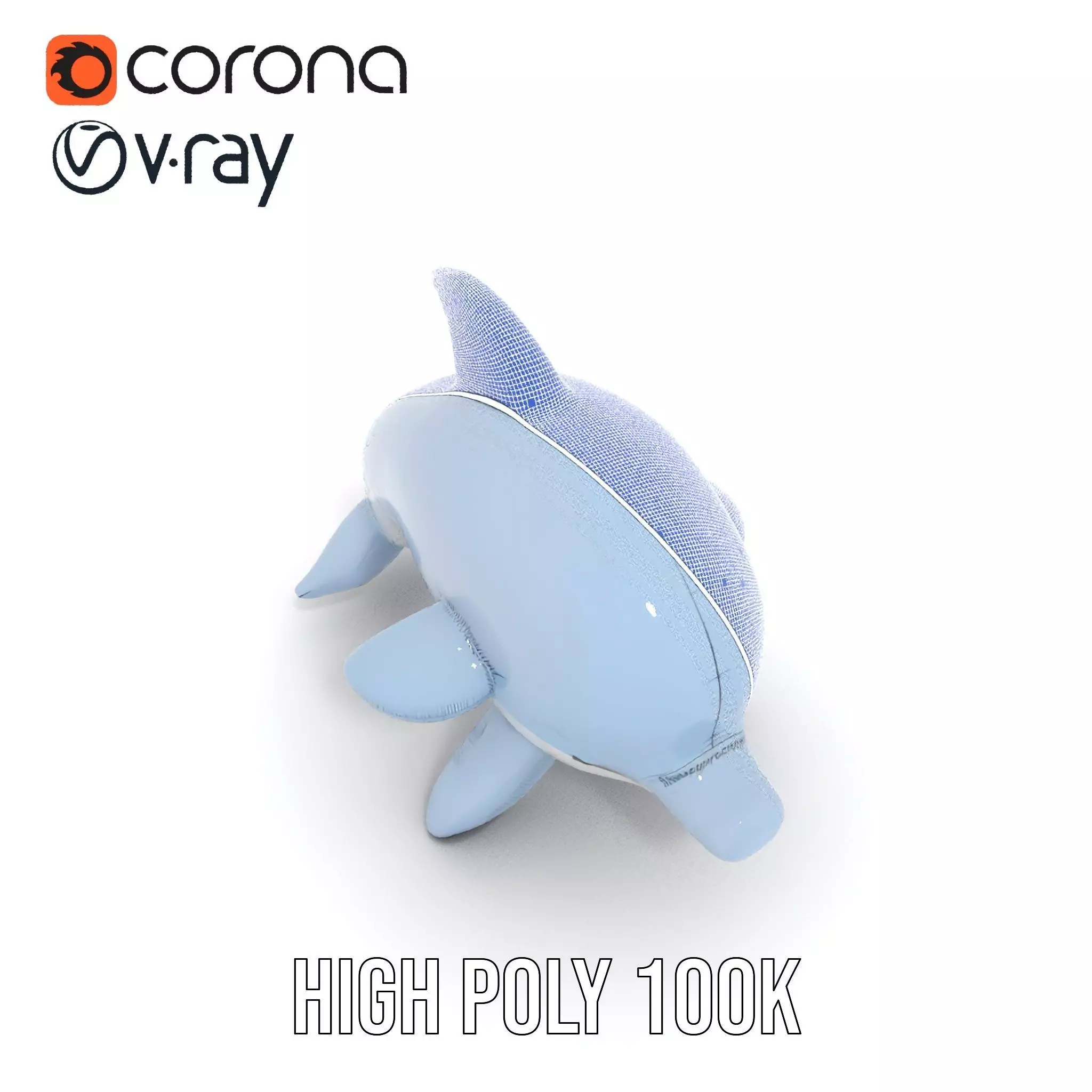 Inflatable Dolphin Toy Model Pack for Rendering Low-poly 3D model_34