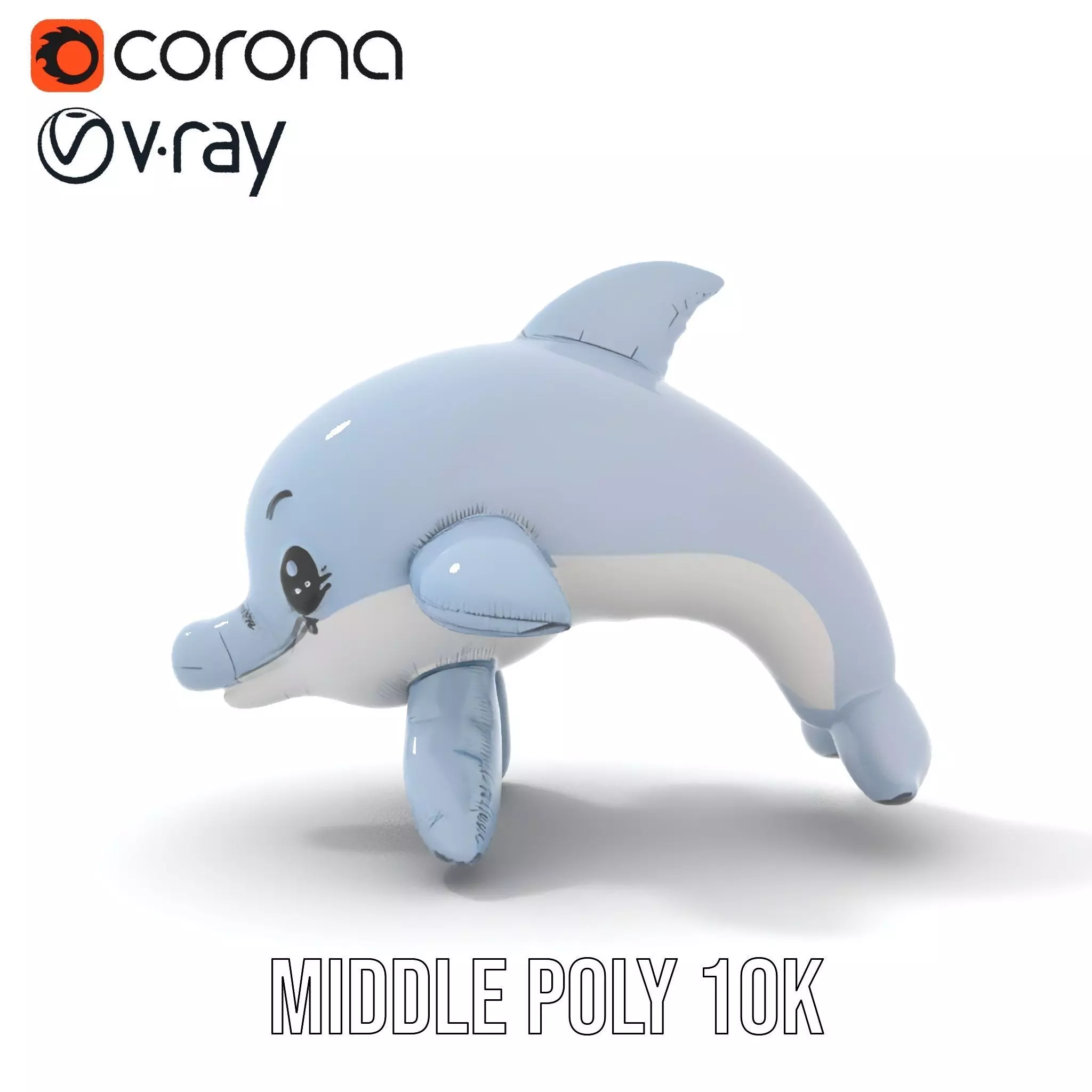 Inflatable Dolphin Toy Model Pack for Rendering Low-poly 3D model_10