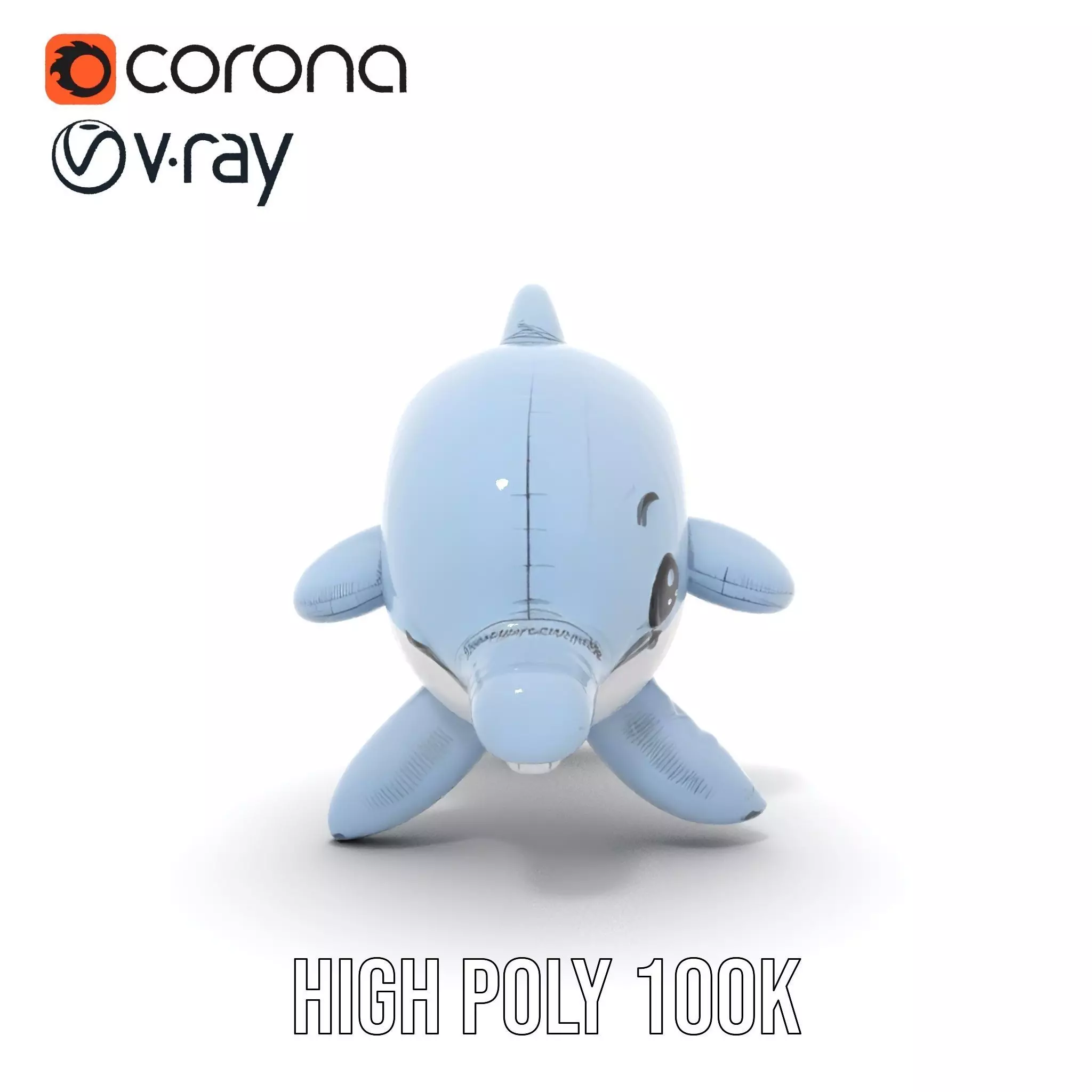 Inflatable Dolphin Toy Model Pack for Rendering Low-poly 3D model_31