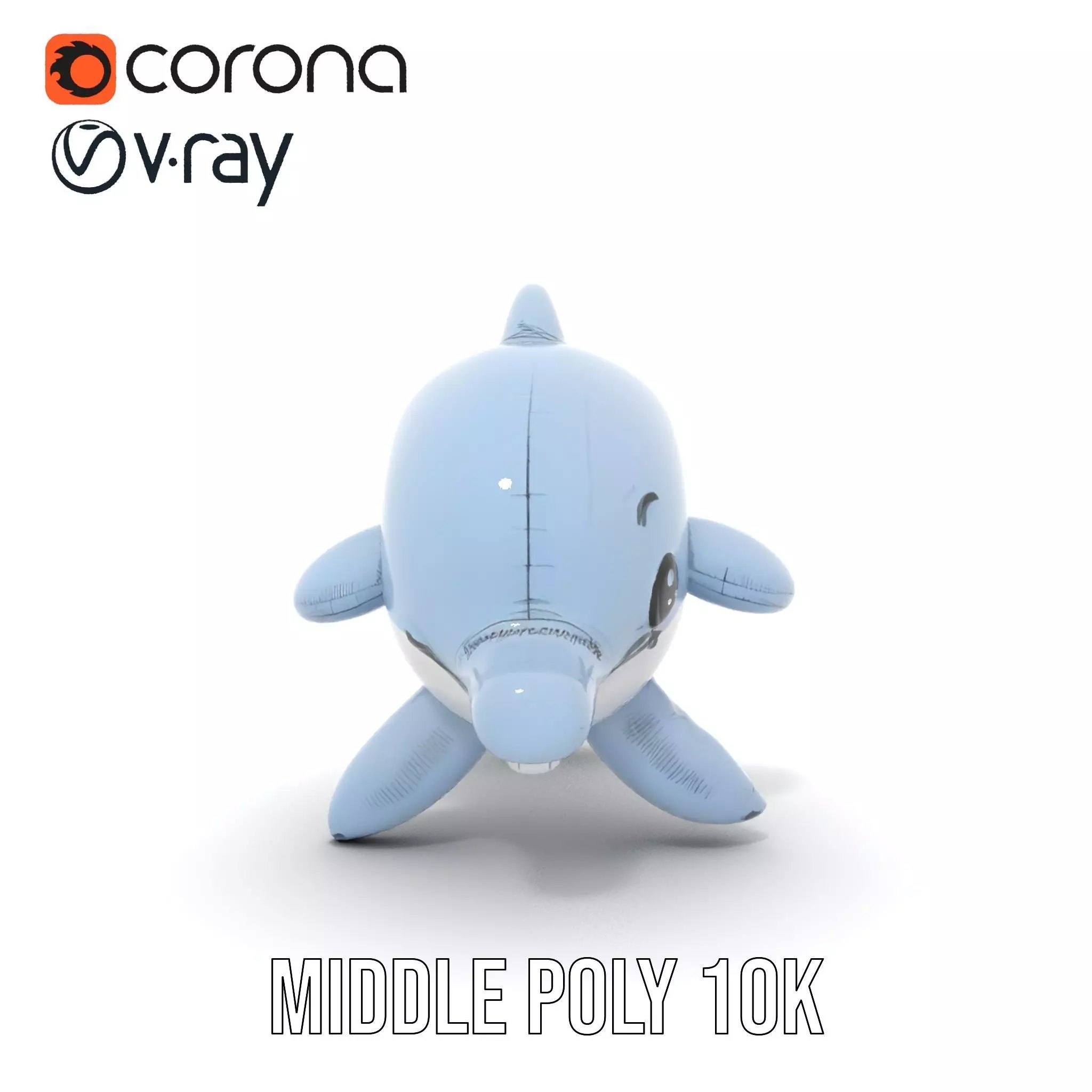 Inflatable Dolphin Toy Model Pack for Rendering Low-poly 3D model_24