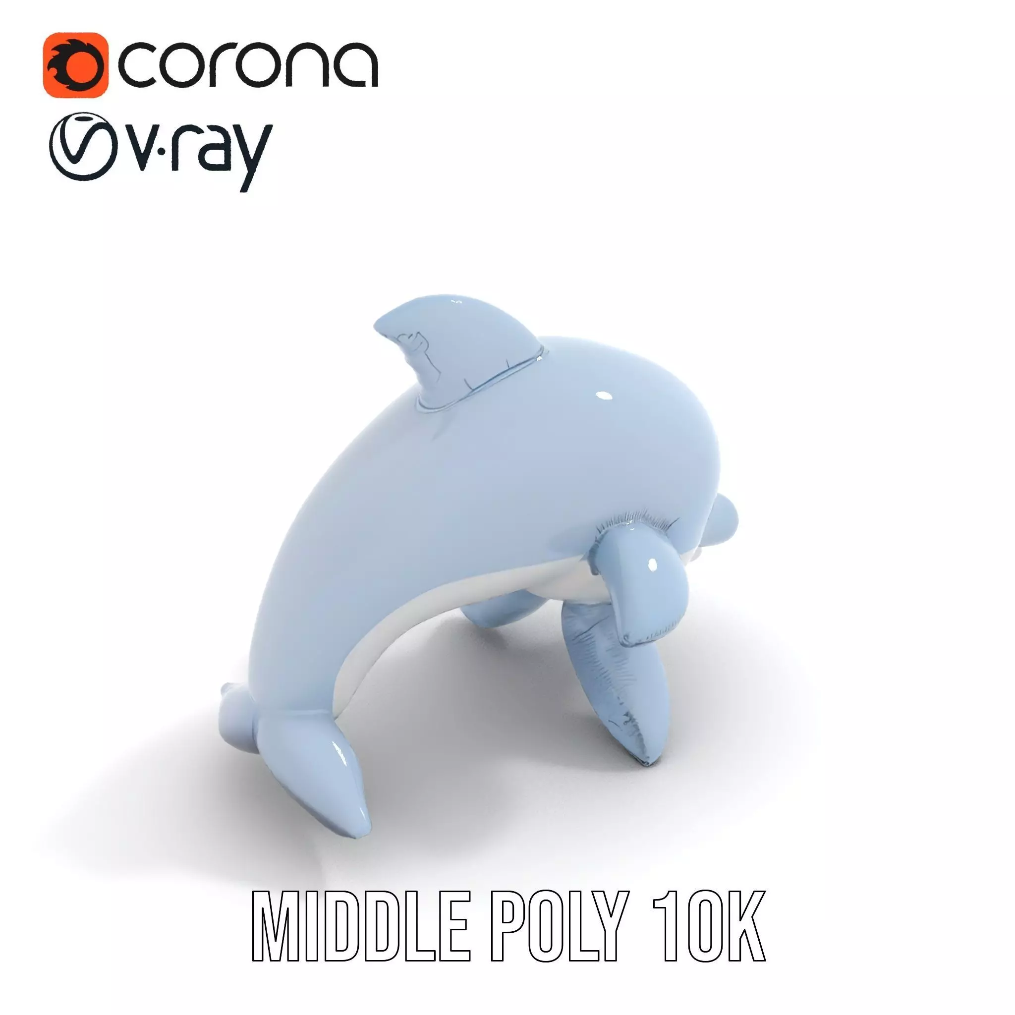 Inflatable Dolphin Toy Model Pack for Rendering Low-poly 3D model_6