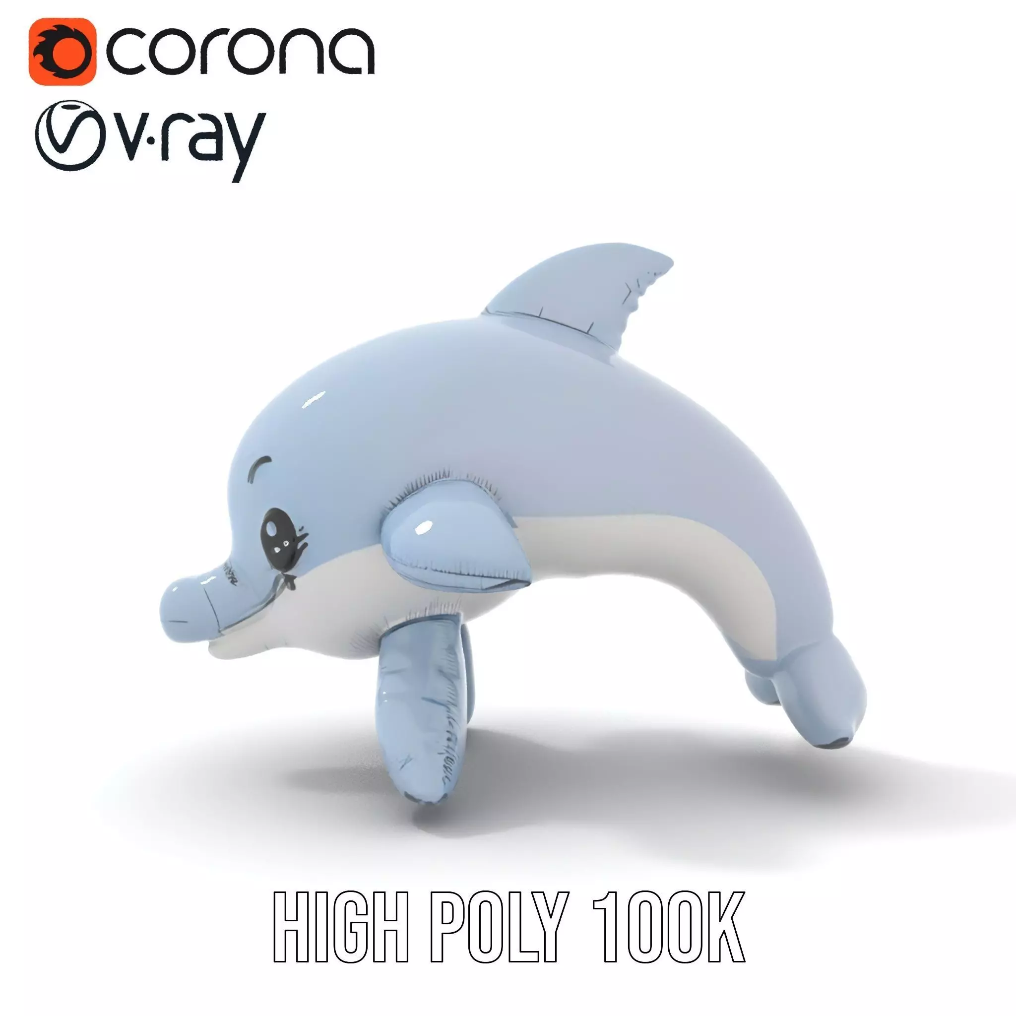 Inflatable Dolphin Toy Model Pack for Rendering Low-poly 3D model_32